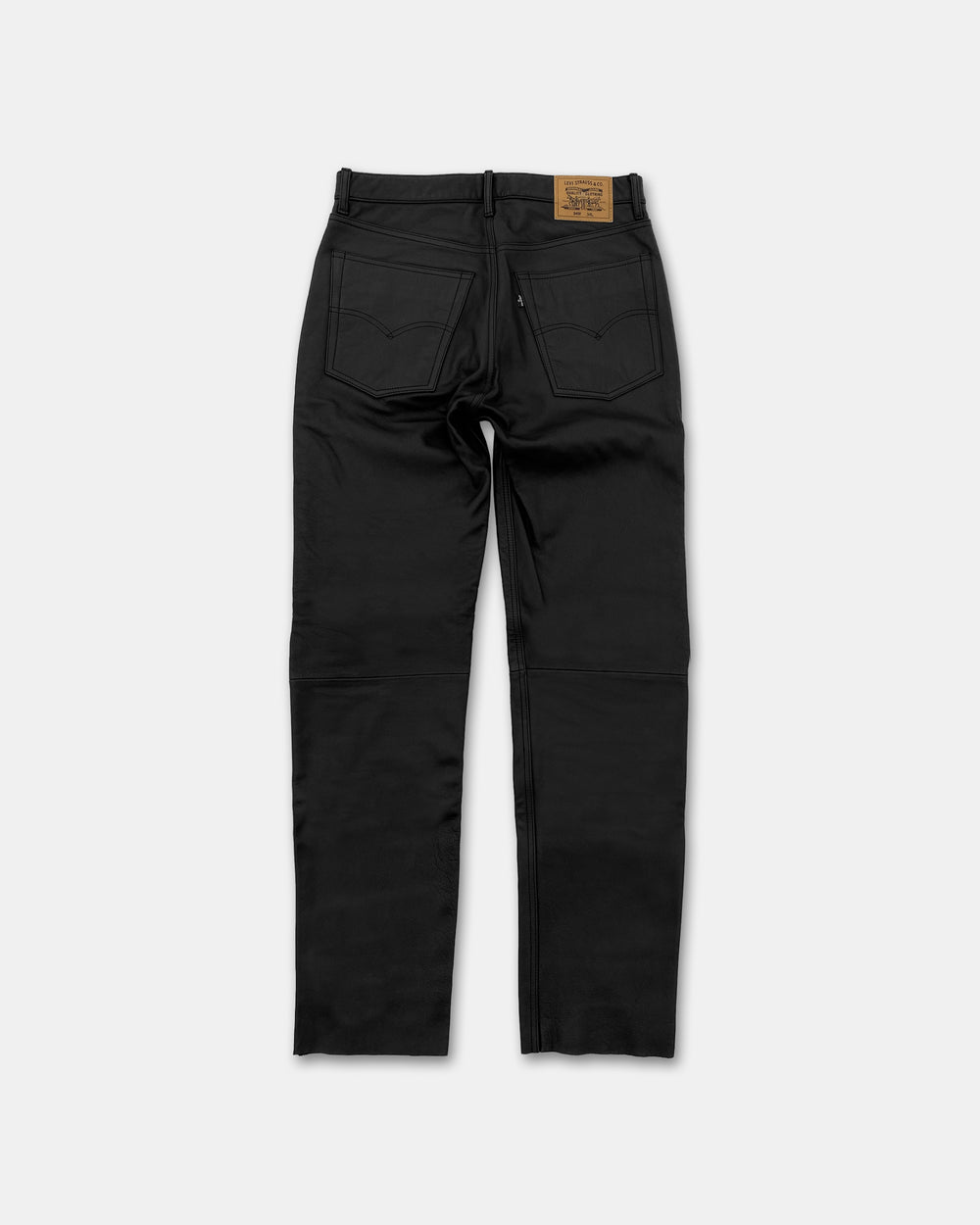 Levis 1998 55185 Made in Korea Leather Pants Black