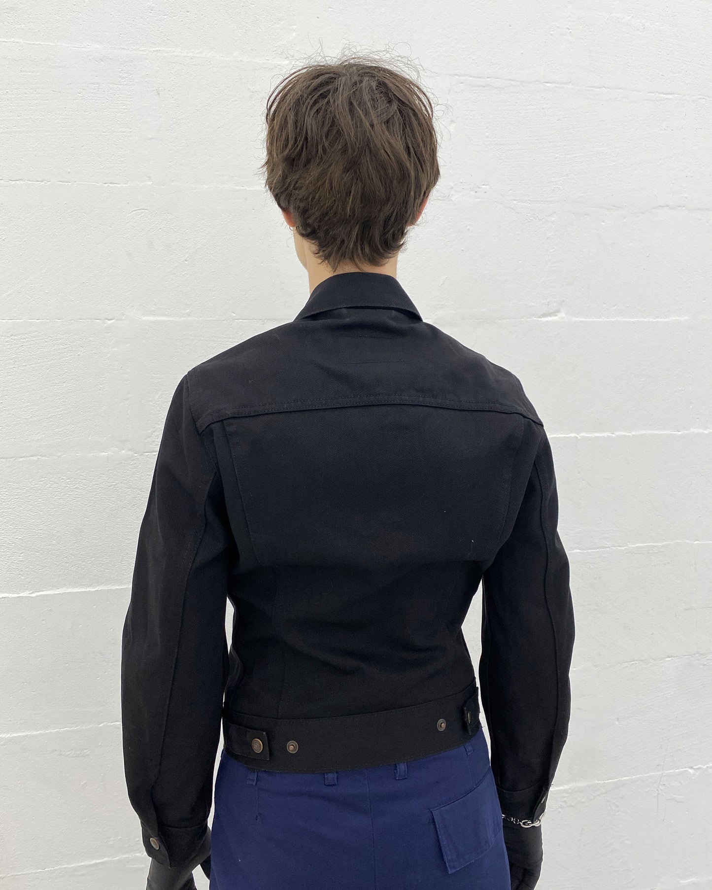 Levis 1998 Type 3 – Schwarze Jeansjacke mit Druckknöpfen 