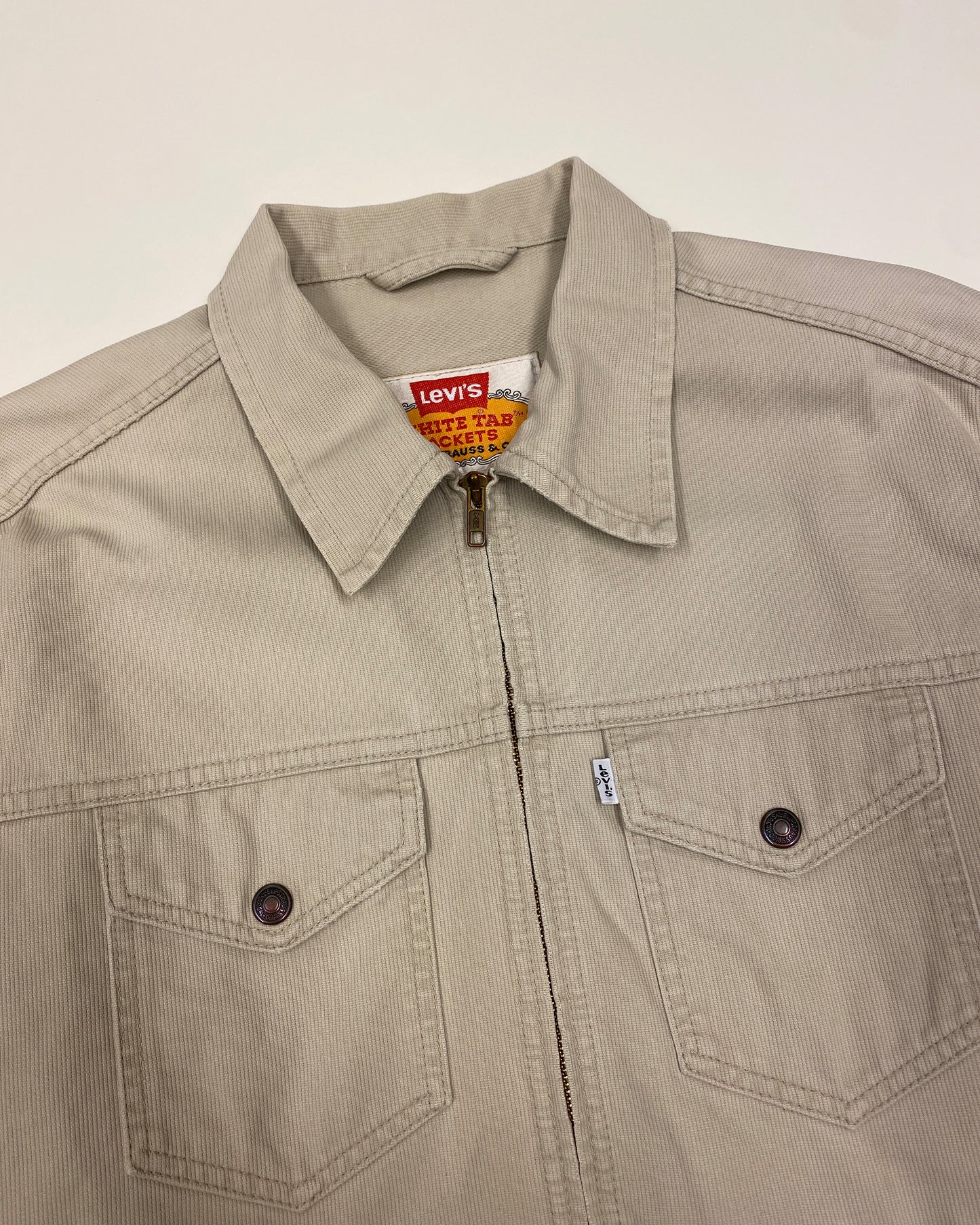 Levis 1998 White Tab Zip Jacket Creme