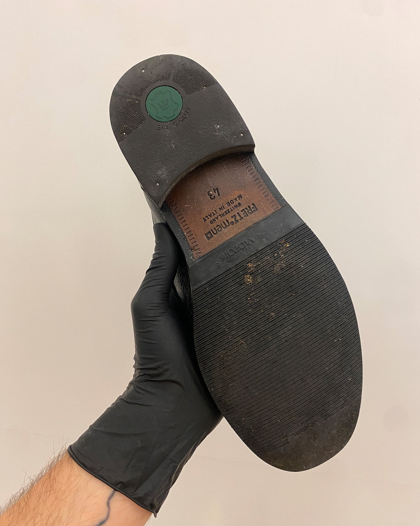 Vintage 2000s Vibram Sole Leather Loafer Black