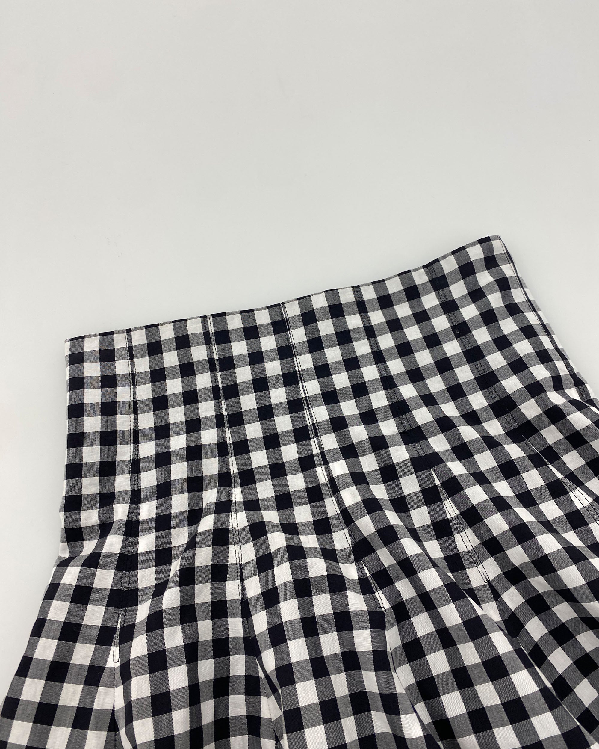 スカート MCQUEEN SKIRTS BLACK/WHITE Alexander McQueen Houndstooth Midi Skirt | Black | FARFETCH