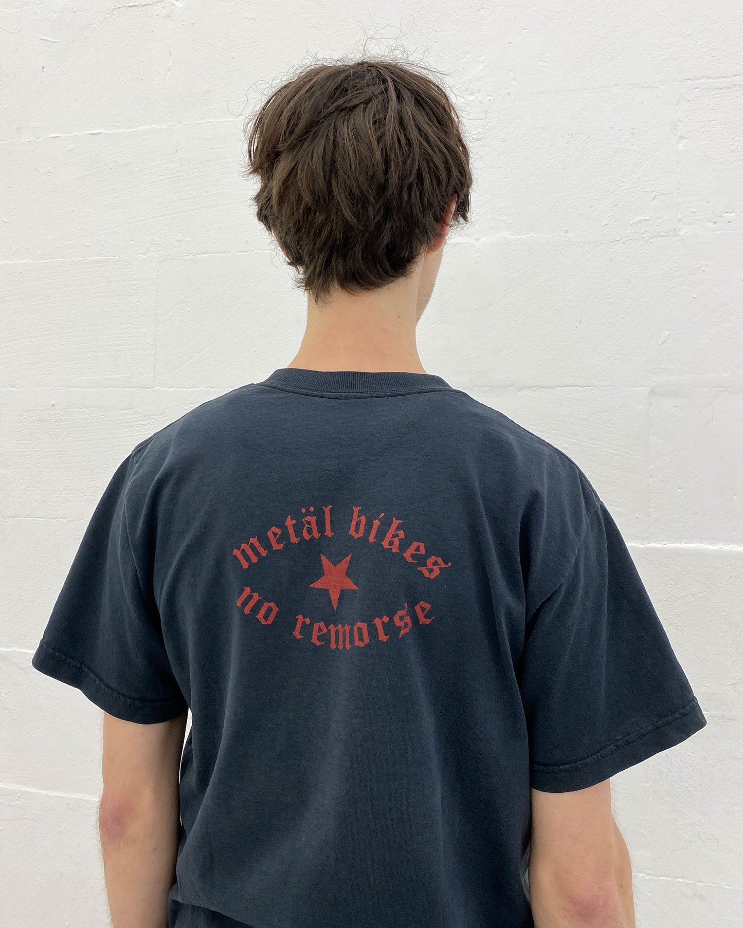 Vintage 1990s Motorhead Metäl Bikes No Remorse T-Shirt Faded Grey