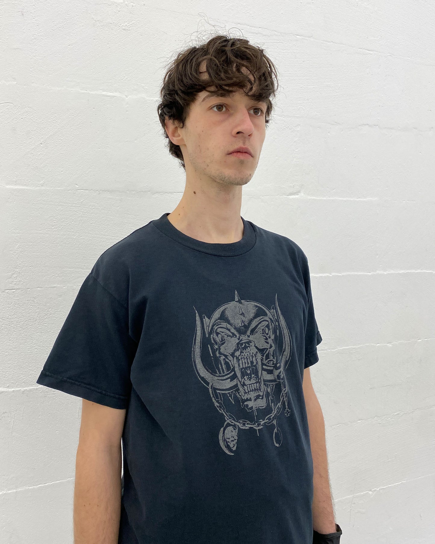 Vintage 1990s Motorhead Metäl Bikes No Remorse T-Shirt Faded Grey