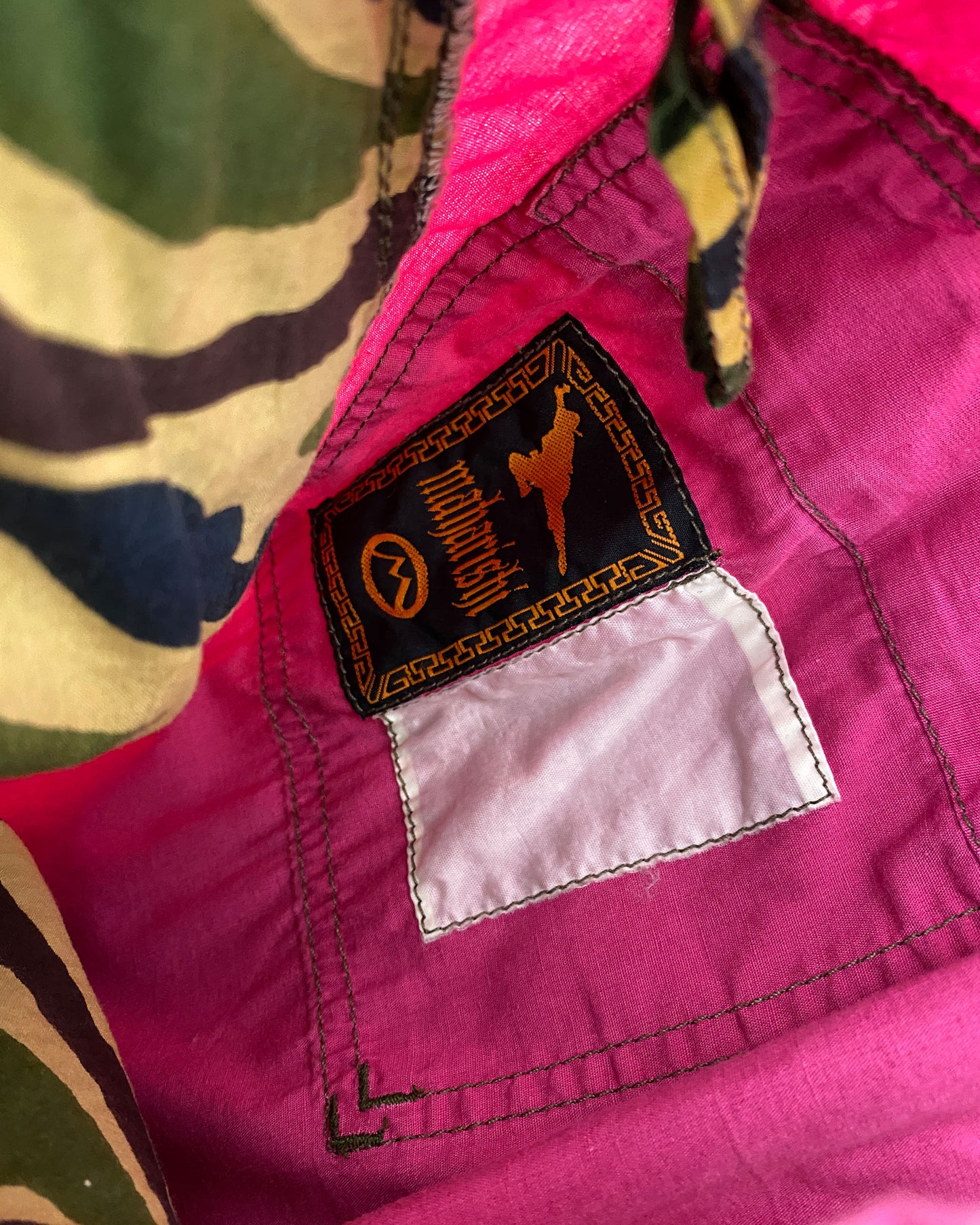 Maharishi 1990er Snopants Fallschirmhose Pink 