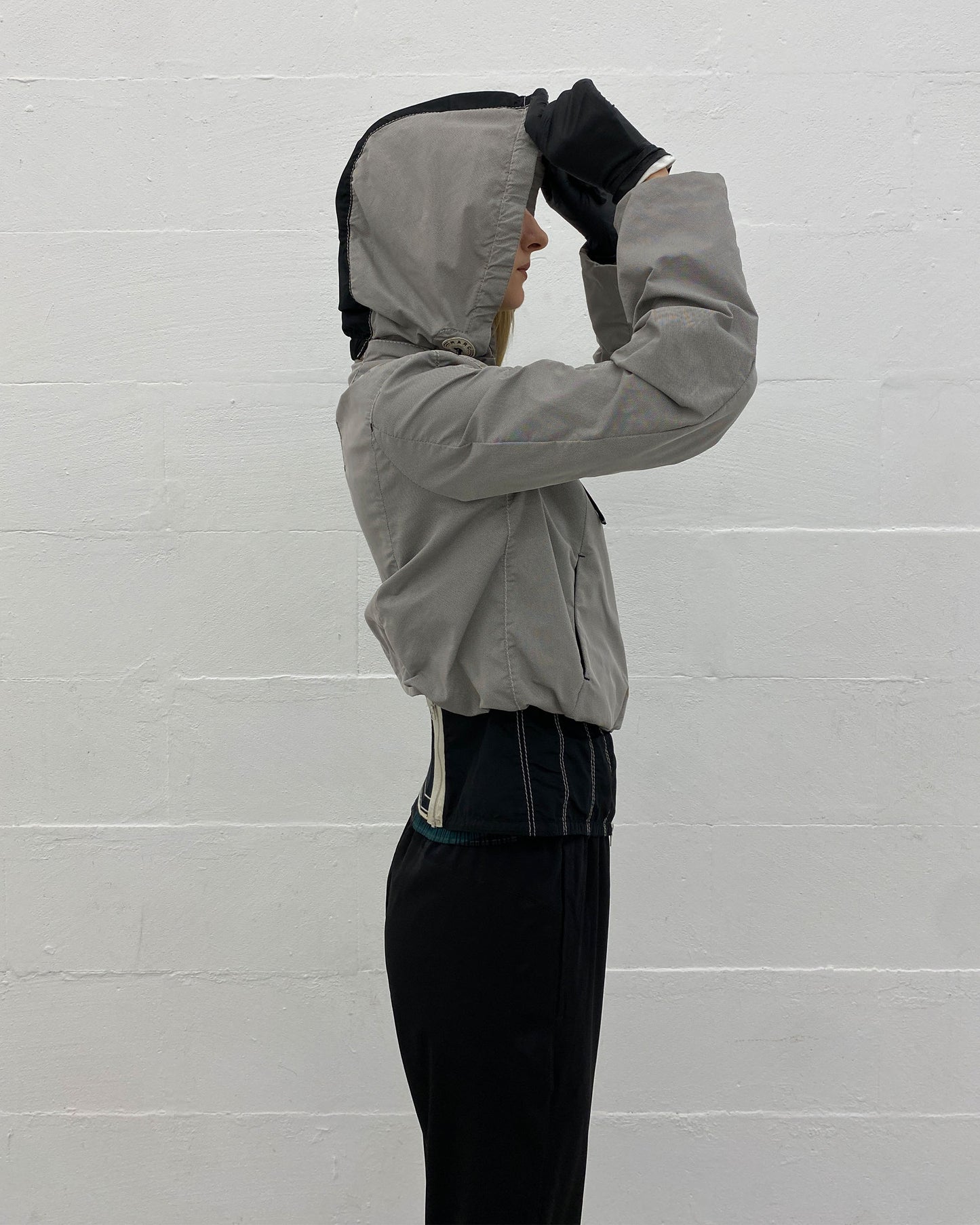 Marc Cain 2010s Hooded Sport Zip Jacket Grey