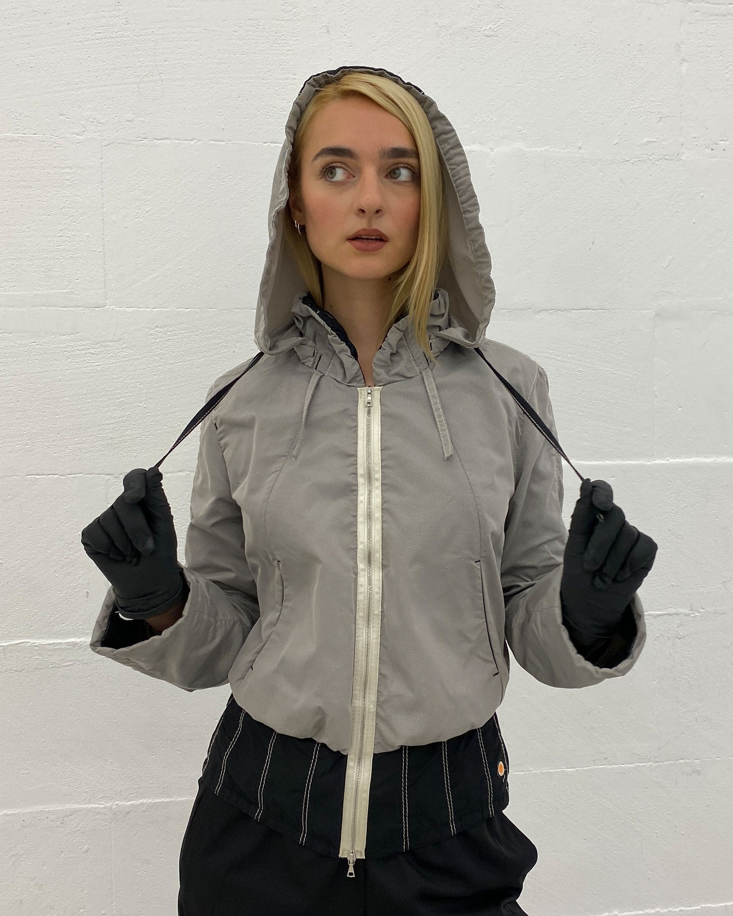 Marc Cain 2010s Hooded Sport Zip Jacket Grey