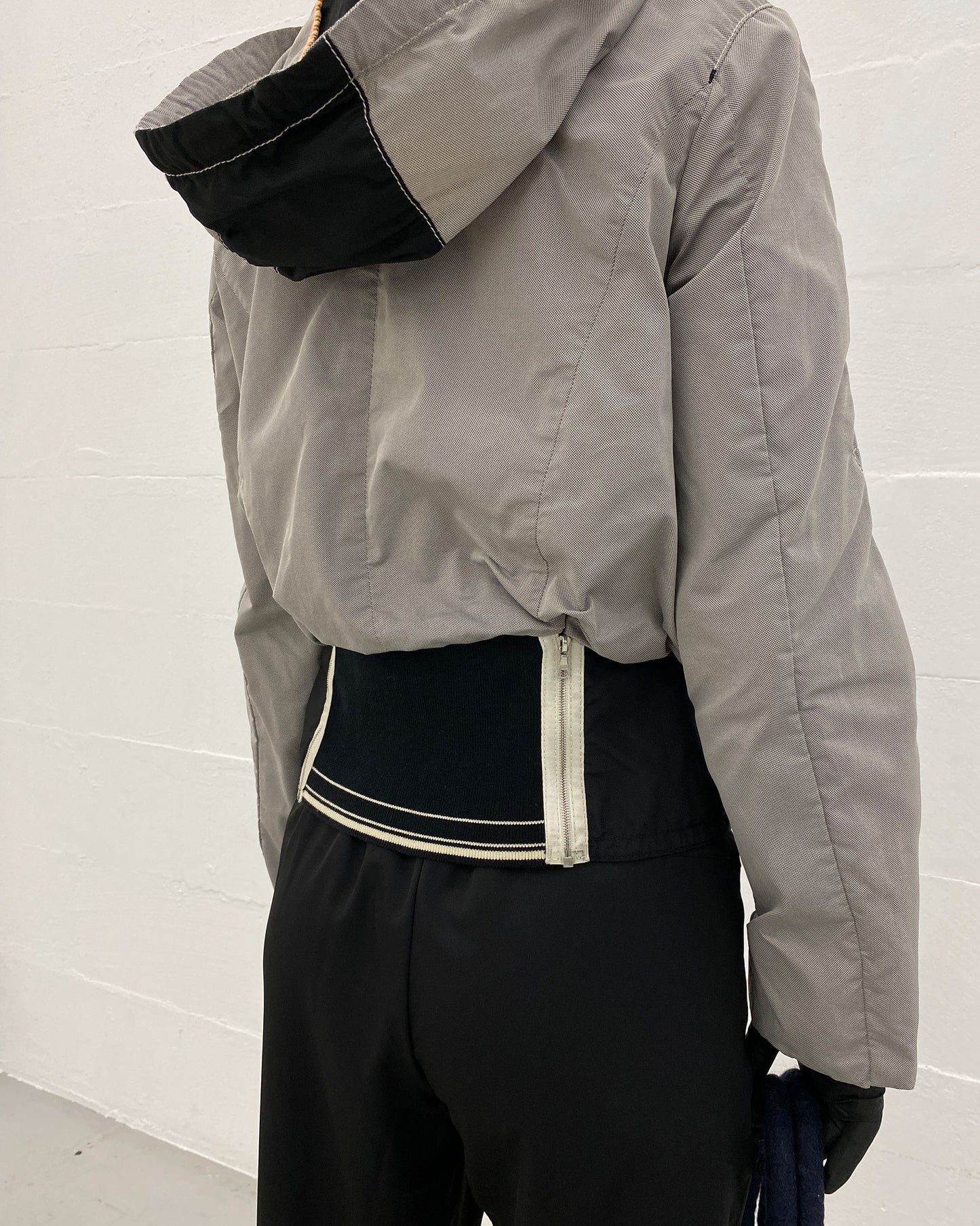 Marc Cain 2010s Hooded Sport Zip Jacket Grey