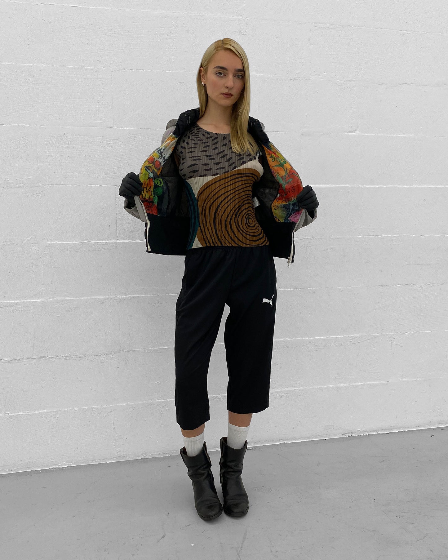 Marc Cain 2010s Hooded Sport Zip Jacket Grey