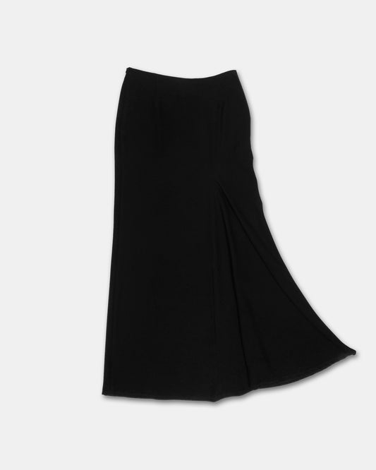 Marc Cain 2000s Asymmetrical Maxi Skirt Black