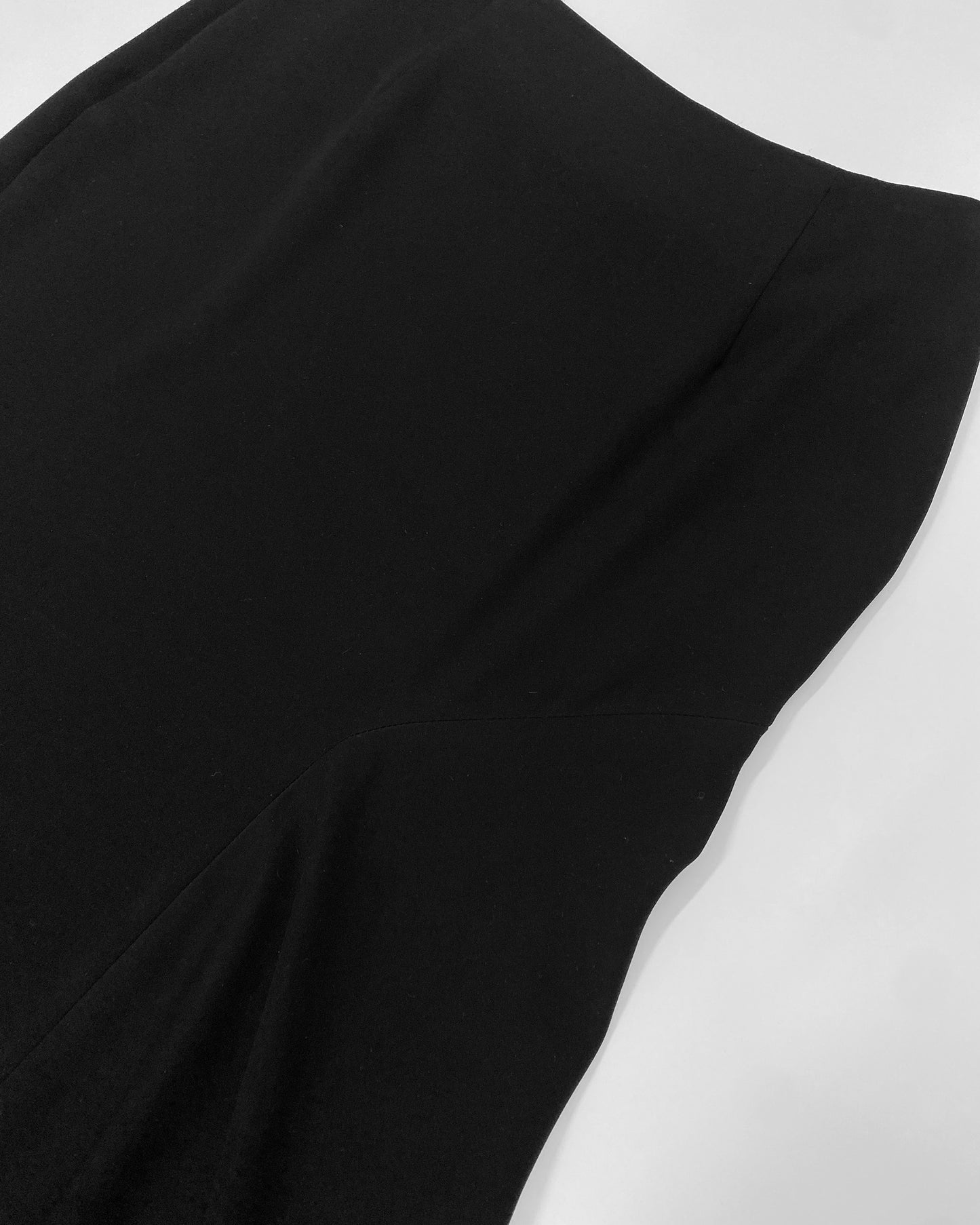 Marc Cain 2000s Asymmetrical Maxi Skirt Black