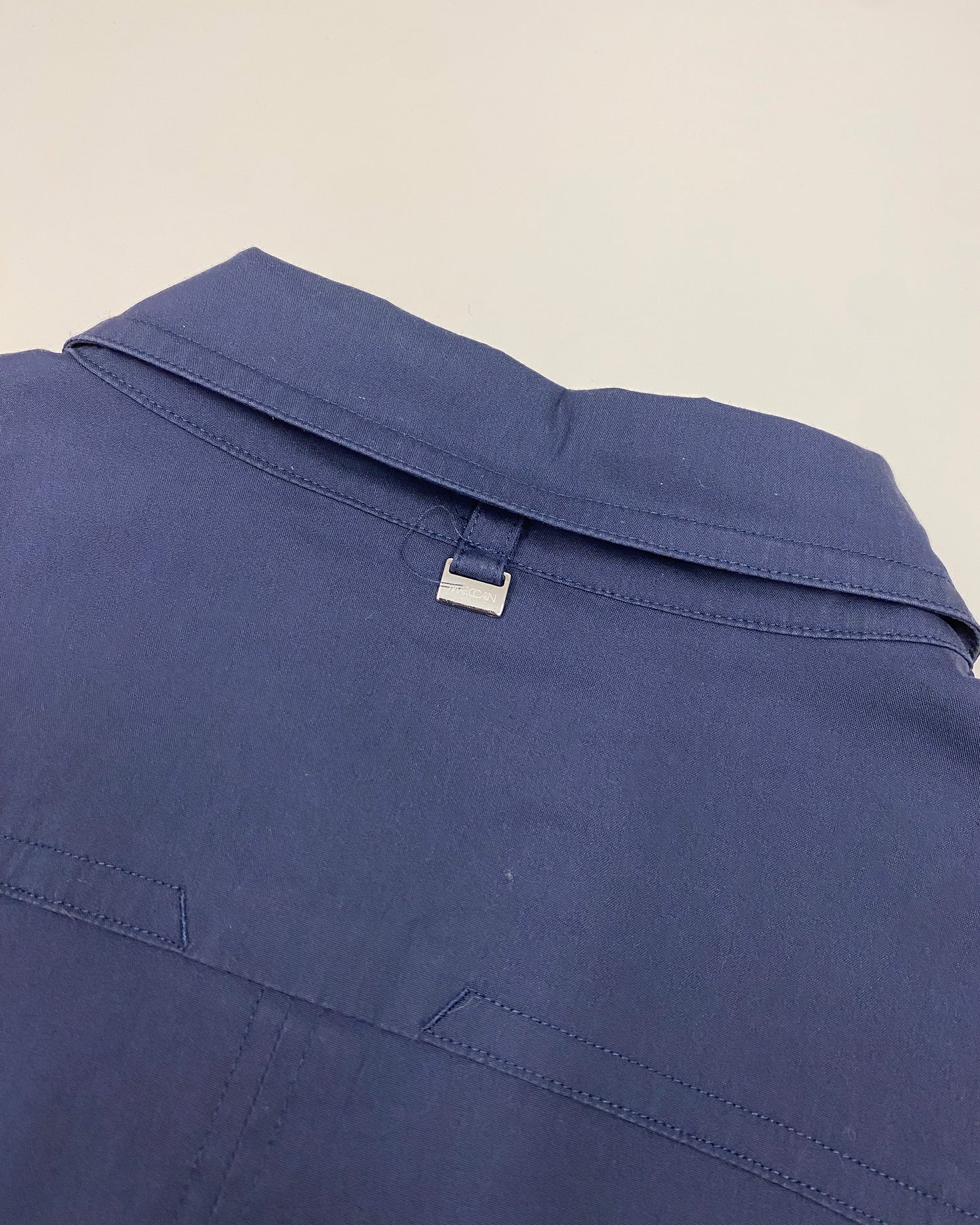 Marc Cain 2010s Detachable Ruffle Blouse Top Navy