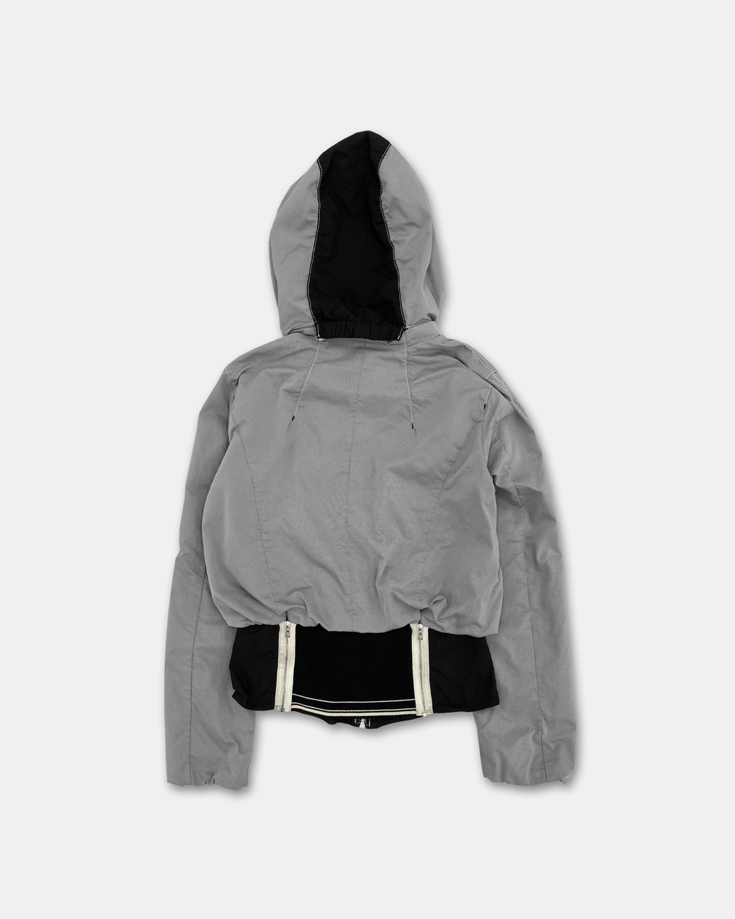 Marc Cain 2010s Hooded Sport Zip Jacket Grey