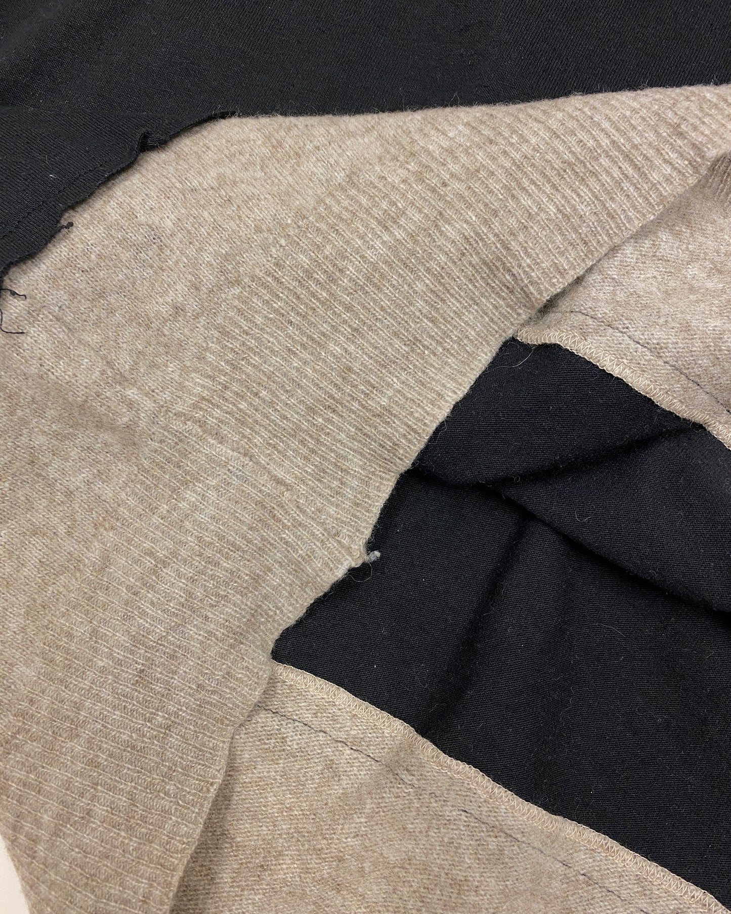 Maison Martin Margiela Line 0 10 Artisanal AW2003 Cut Off Basketball Print Leather Patchwork Tanktop T-Shirt Black