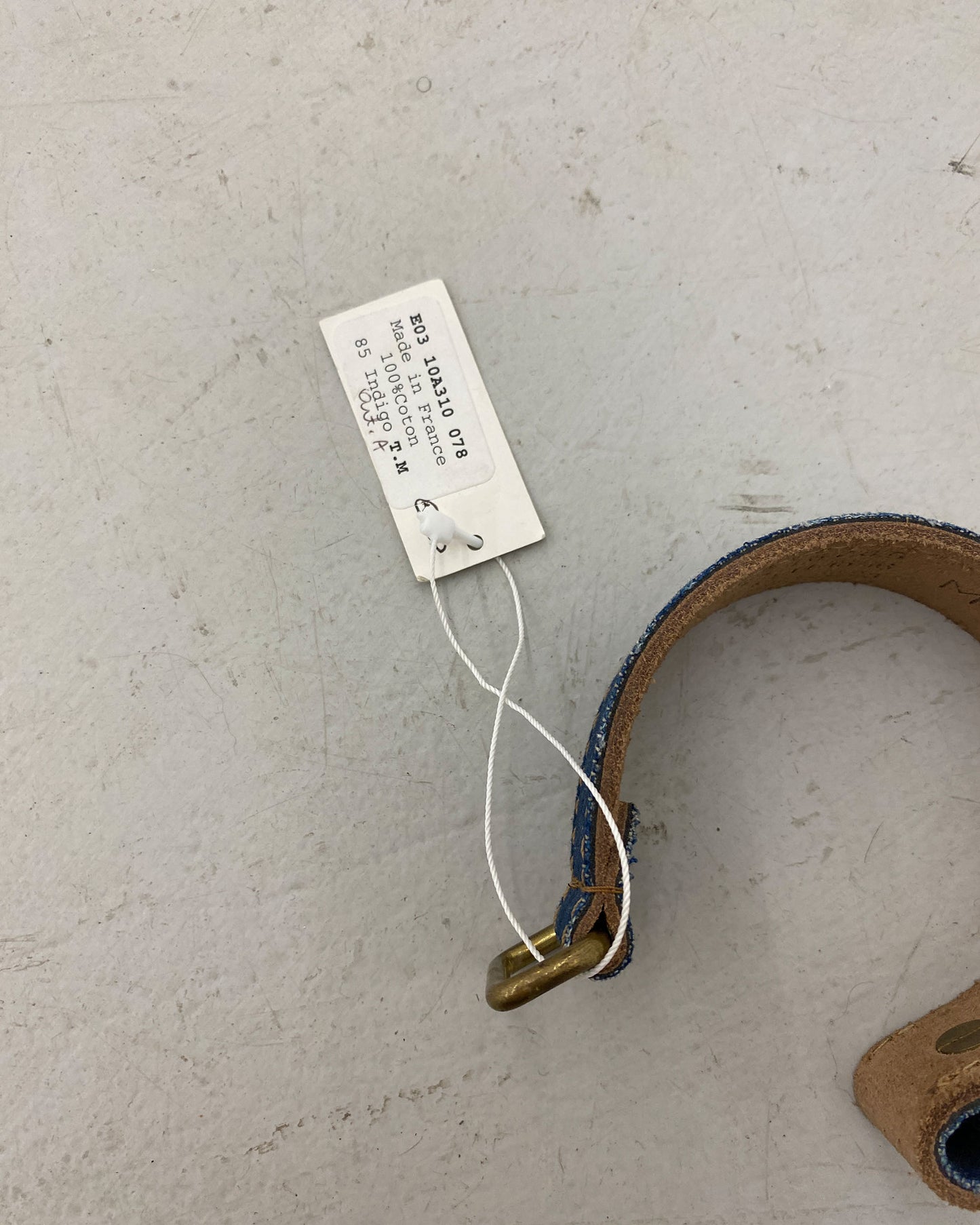 Maison Martin Margiela SS2003 Denim Leather Bracelet Indigo Blue