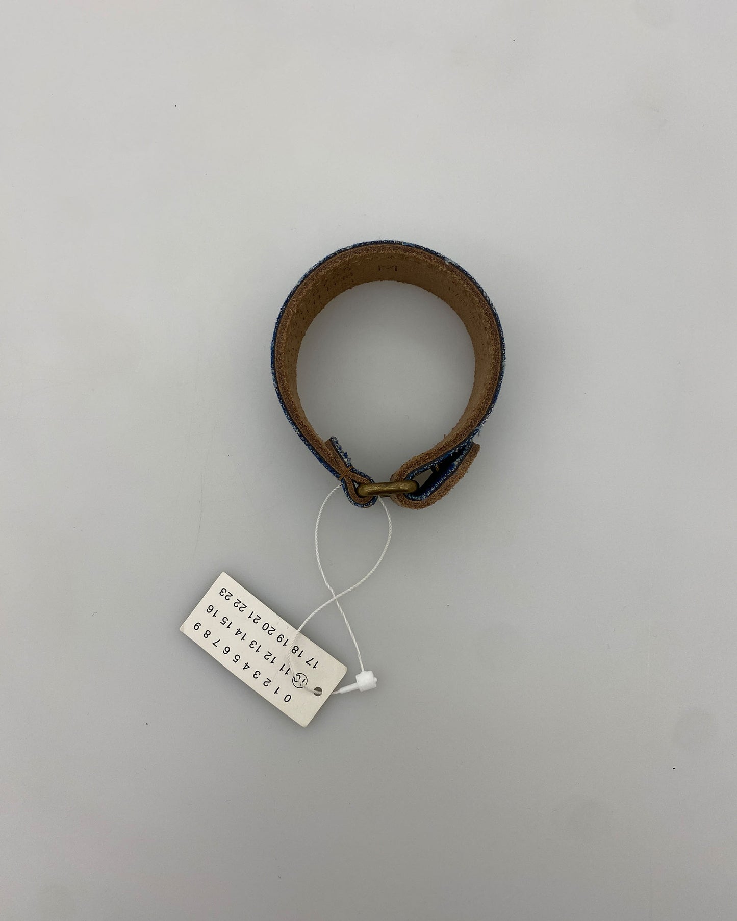 Maison Martin Margiela SS2003 Denim Leather Bracelet Indigo Blue