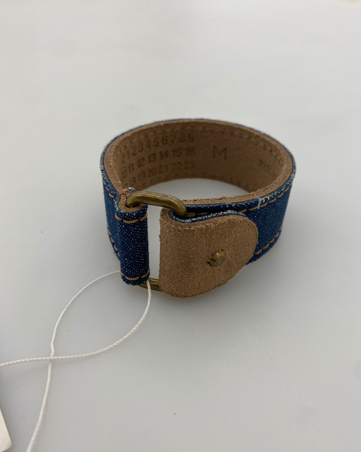 Maison Martin Margiela SS2003 Denim Leather Bracelet Indigo Blue