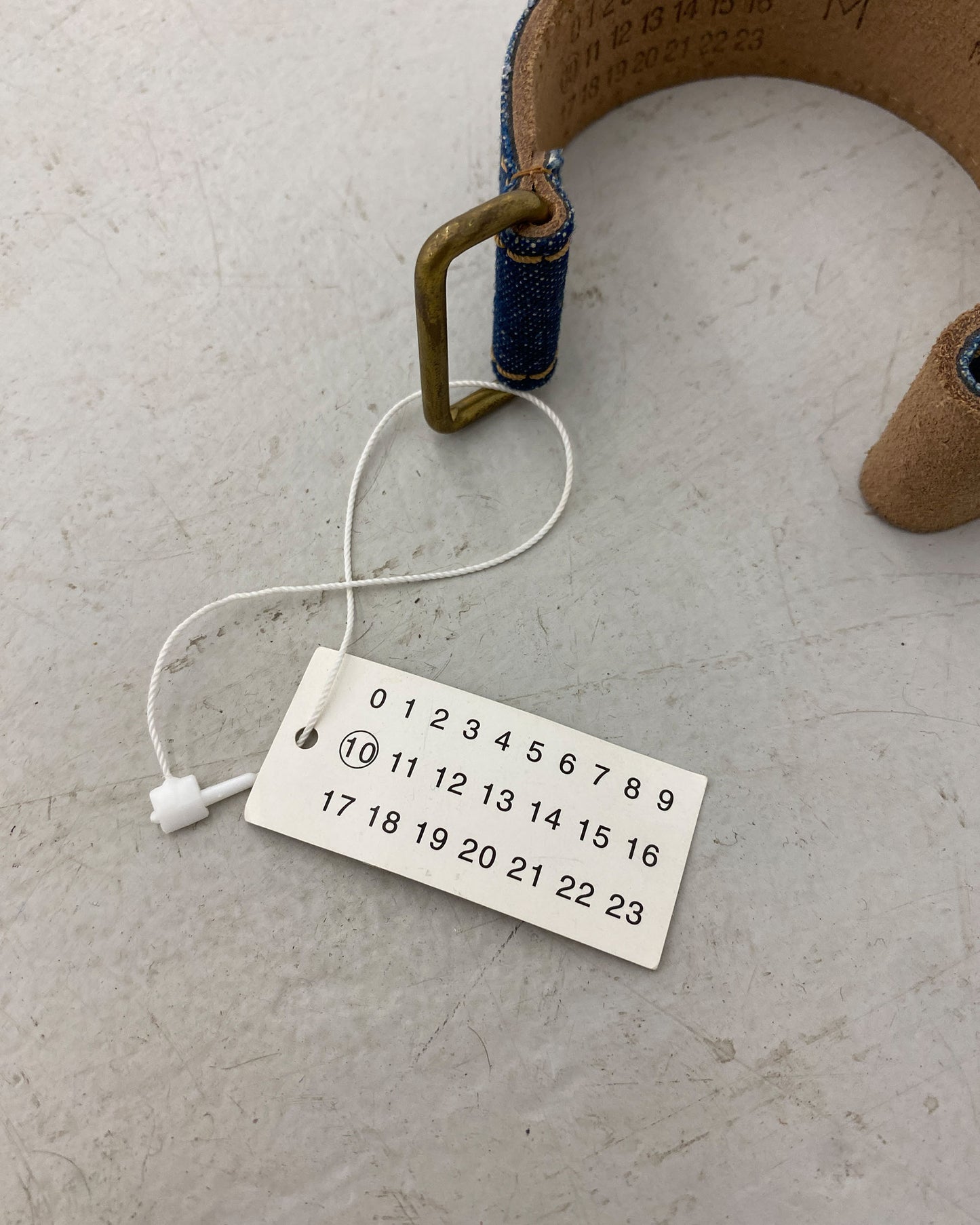 Maison Martin Margiela SS2003 Denim Leather Bracelet Indigo Blue