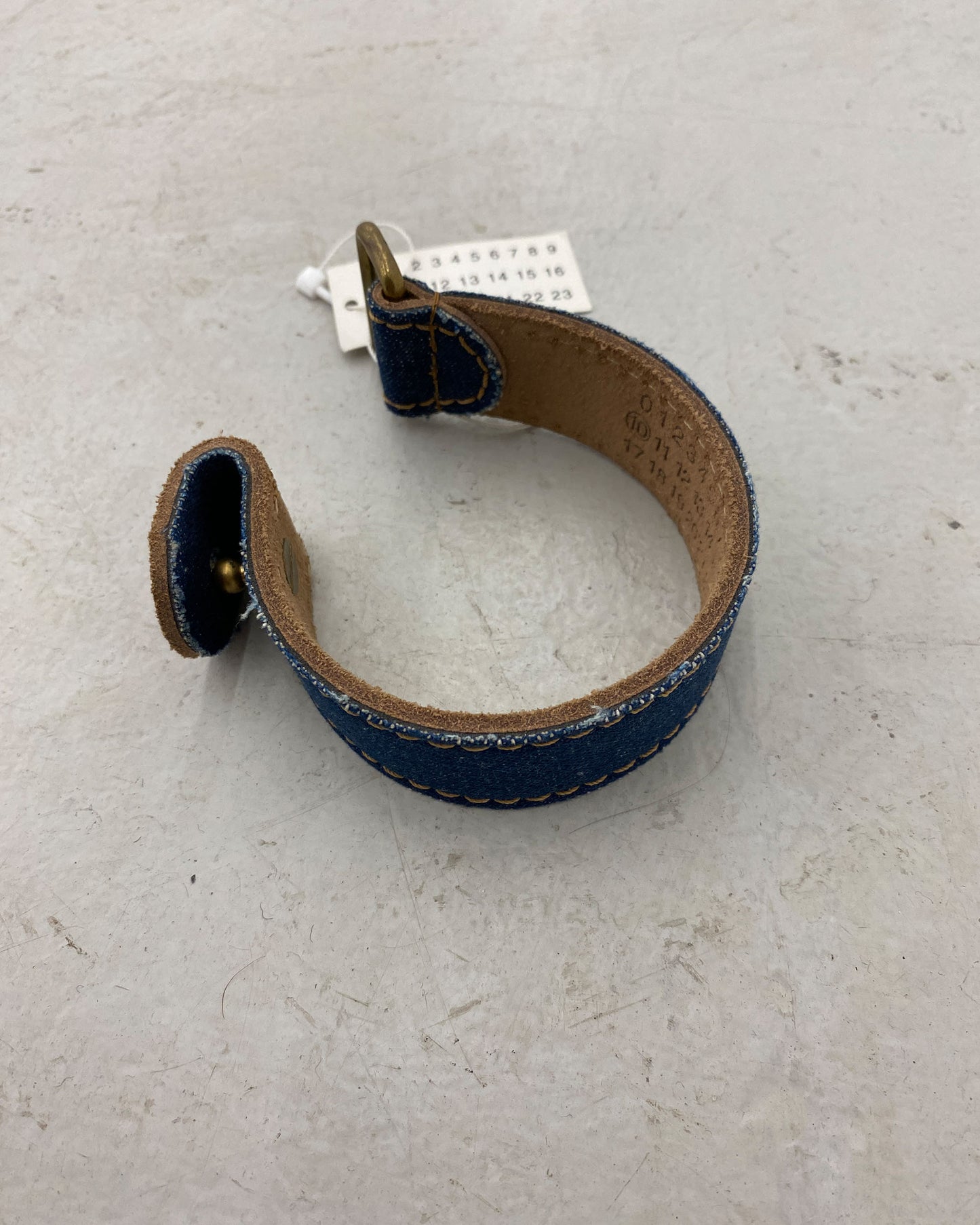 Maison Martin Margiela SS2003 Denim Leather Bracelet Indigo Blue