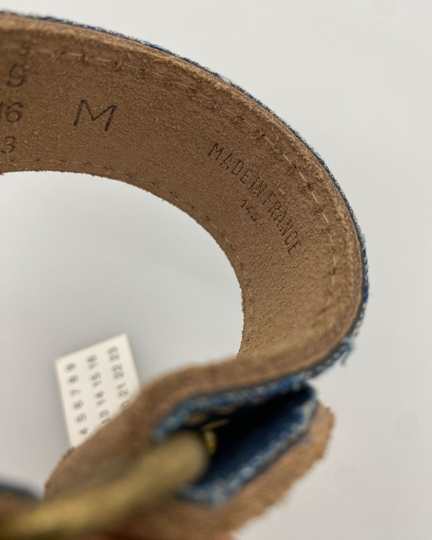 Maison Martin Margiela SS2003 Denim Leather Bracelet Indigo Blue