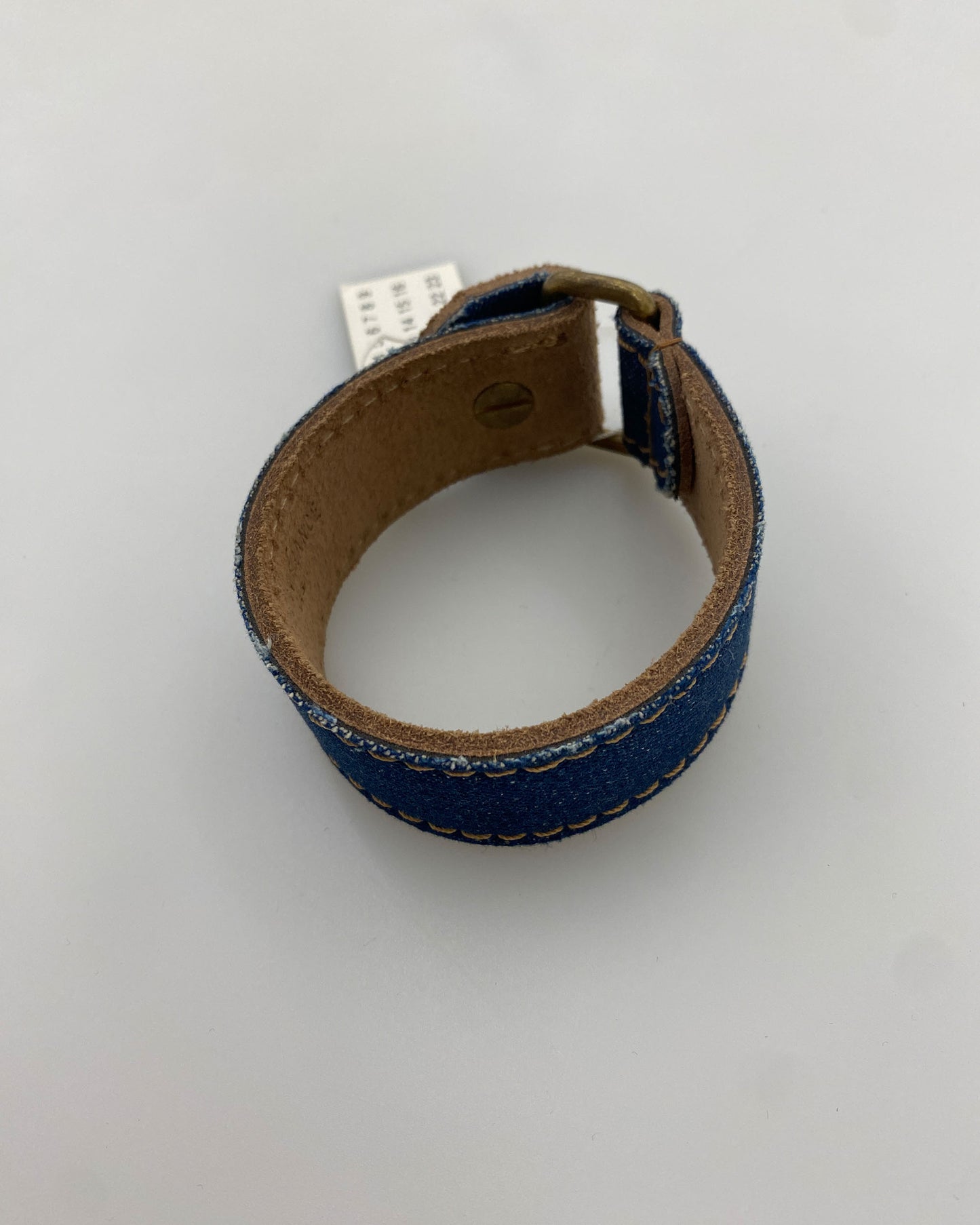 Maison Martin Margiela SS2003 Denim Leather Bracelet Indigo Blue