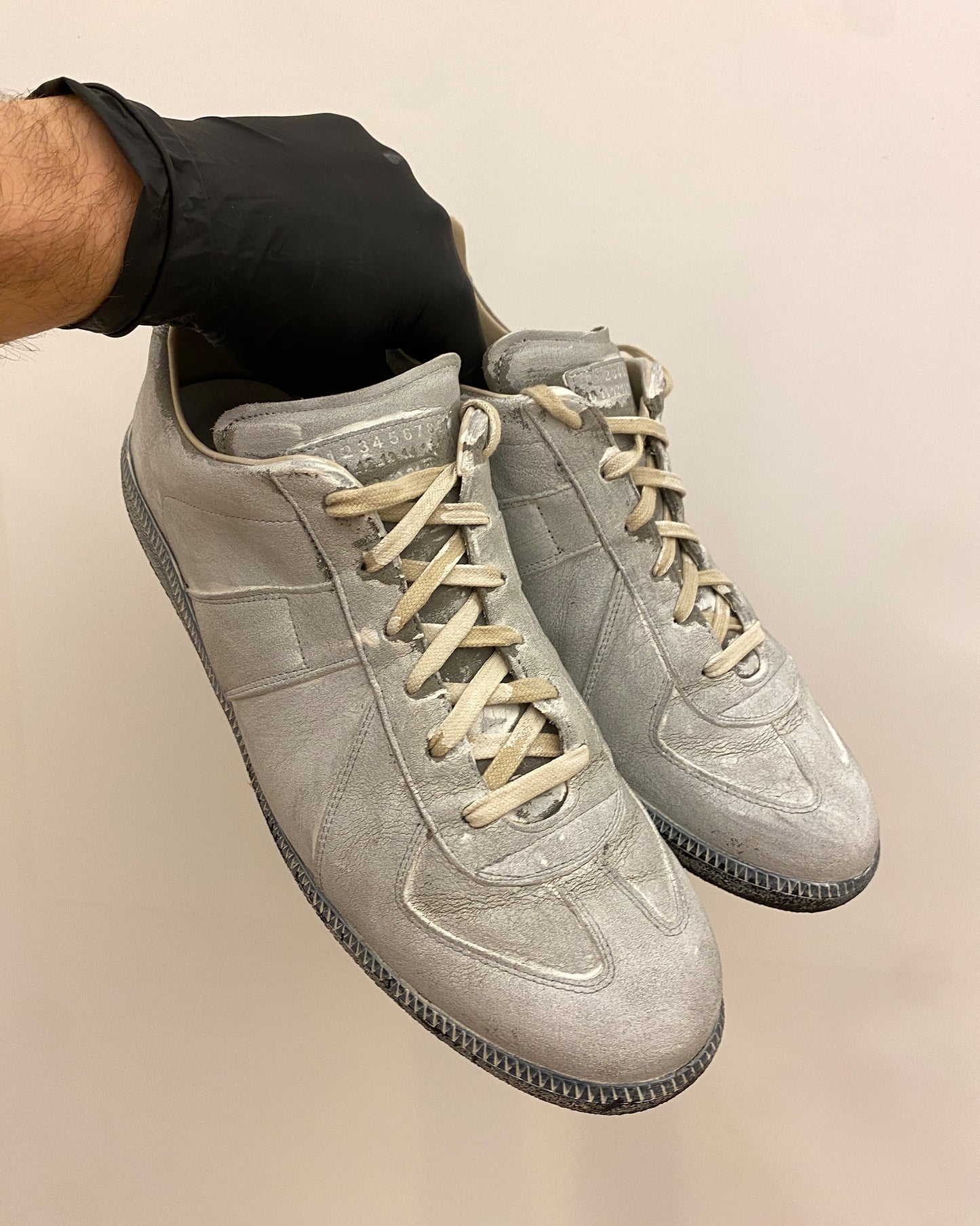 Maison Martin Margiela 2020s Painted GATs Replica Sneaker White Black