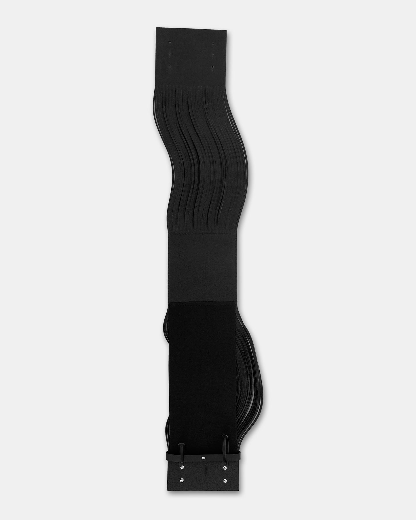 Maison Martin Margiela SS2018 Leather Fringe Big Belt Black