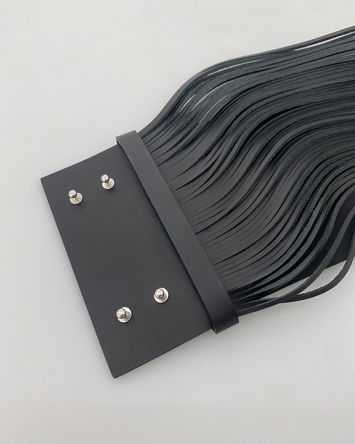 Maison Martin Margiela SS2018 Leather Fringe Big Belt Black