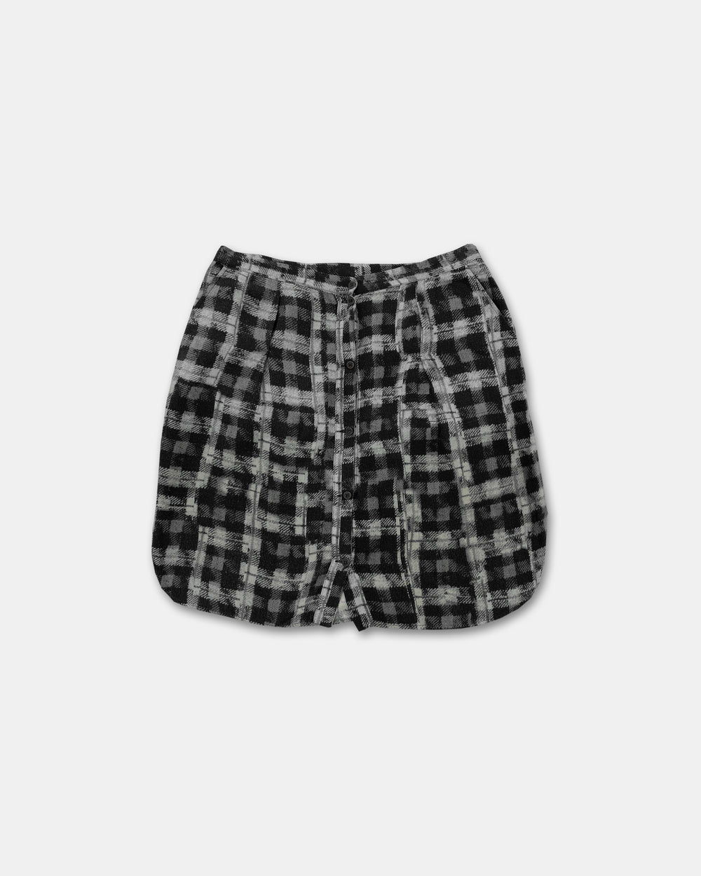 Maison Martin Margiela MM6 AW20010 Mini Button Tartan Skirt Grey