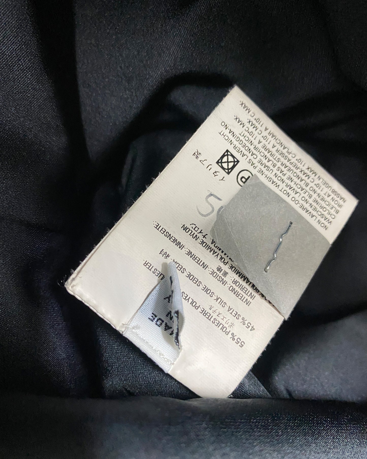 Maison Martin Margiela AW2008 White Label Runway Silk Dress Black