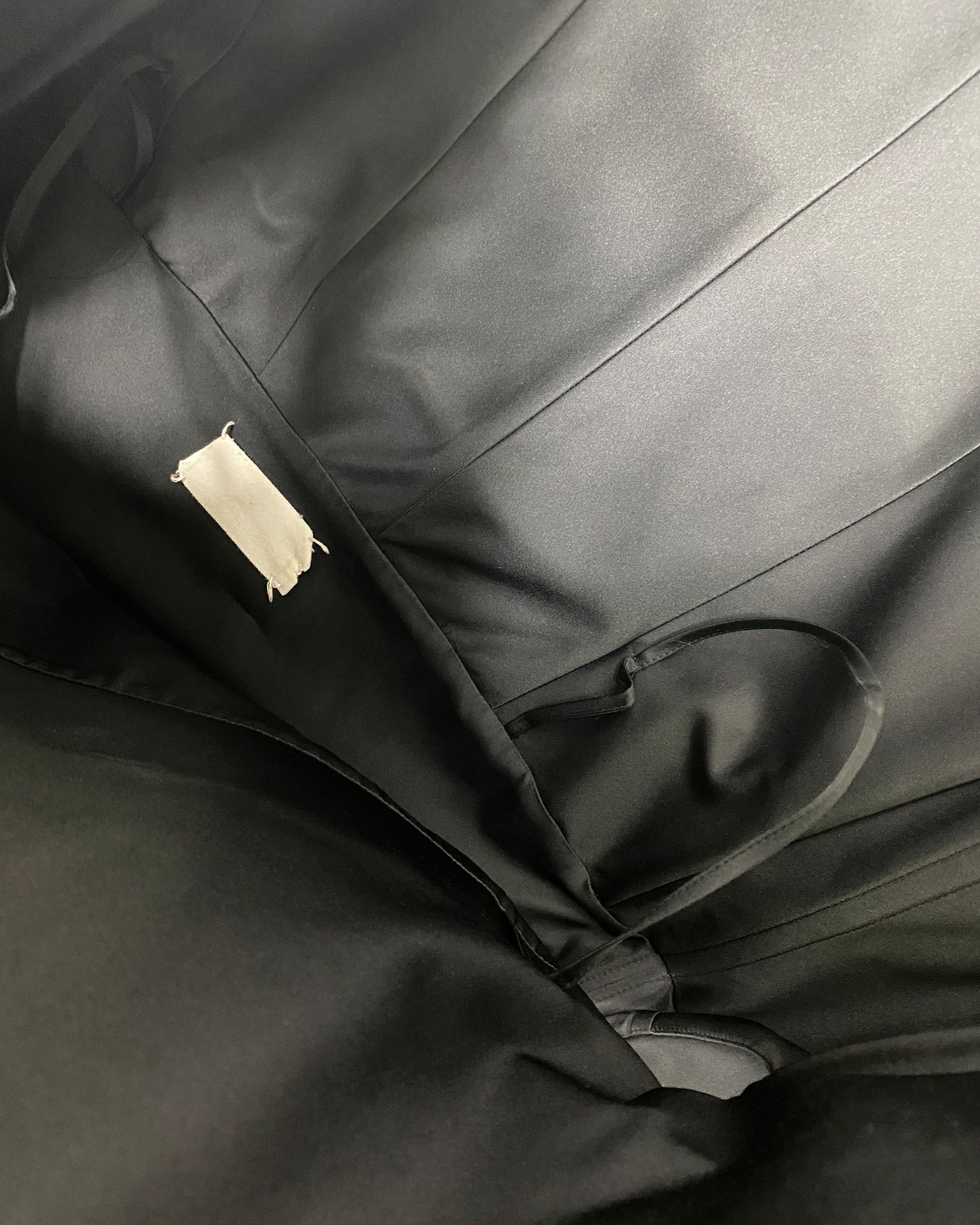 Maison Martin Margiela AW2008 White Label Runway Silk Dress Black