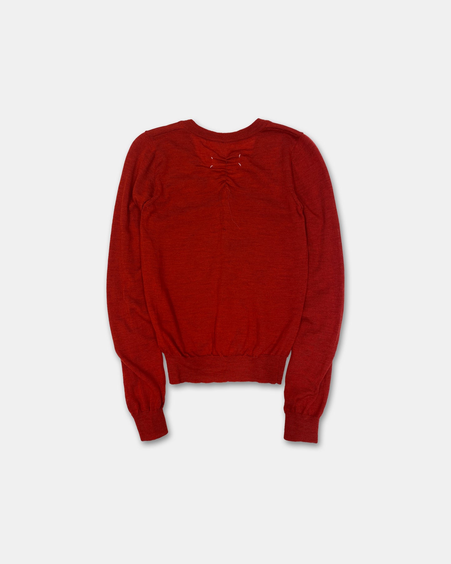 Maison Martin Margiela AW2006 White Label Elastic Thread Knit Sweater Red