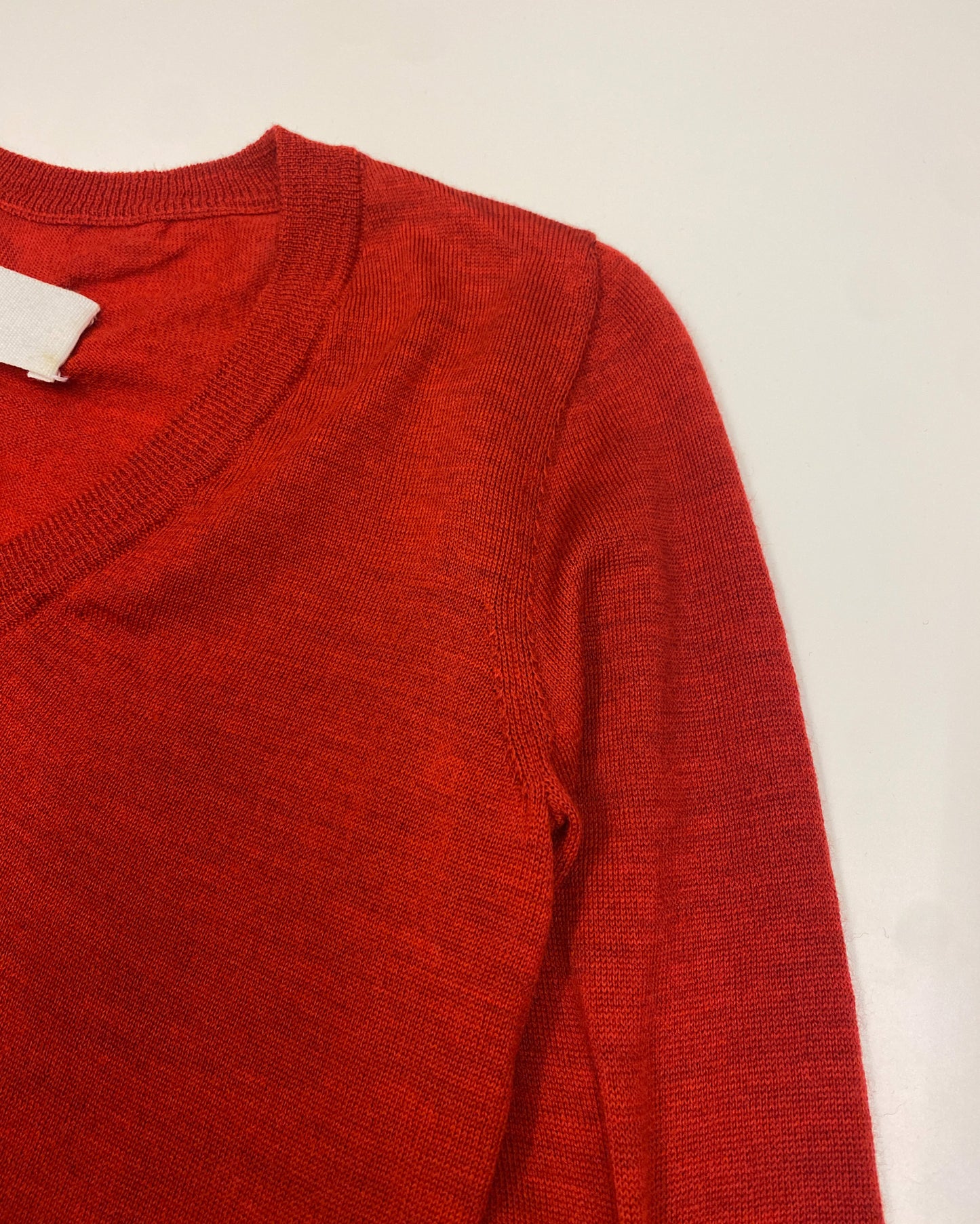 Maison Martin Margiela AW2006 White Label Elastic Thread Knit Sweater Red