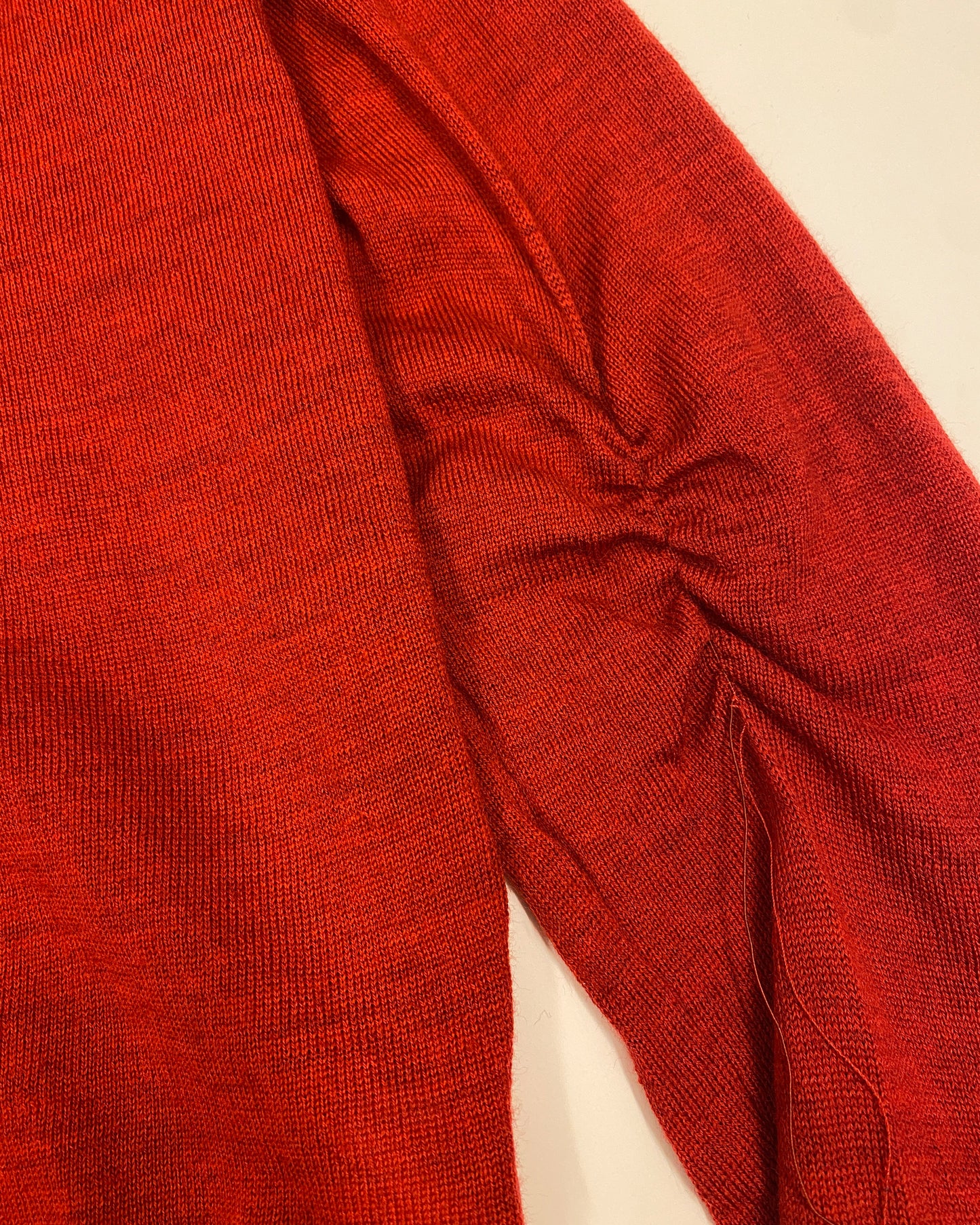 Maison Martin Margiela AW2006 White Label Elastic Thread Knit Sweater Red