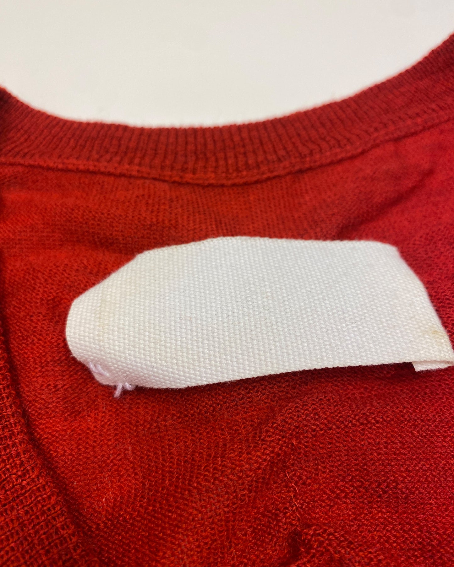 Maison Martin Margiela AW2006 White Label Elastic Thread Knit Sweater Red