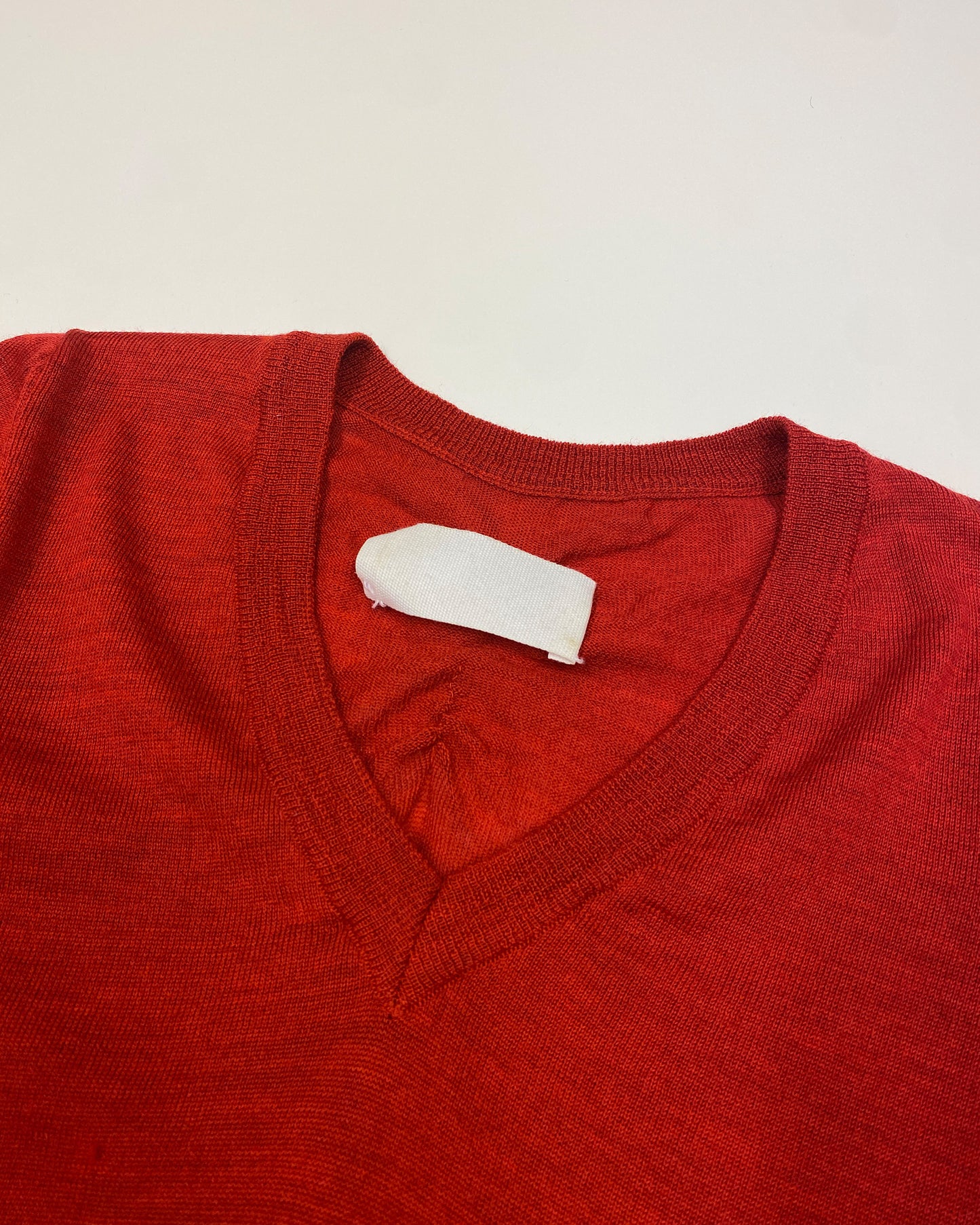 Maison Martin Margiela AW2006 White Label Elastic Thread Knit Sweater Red