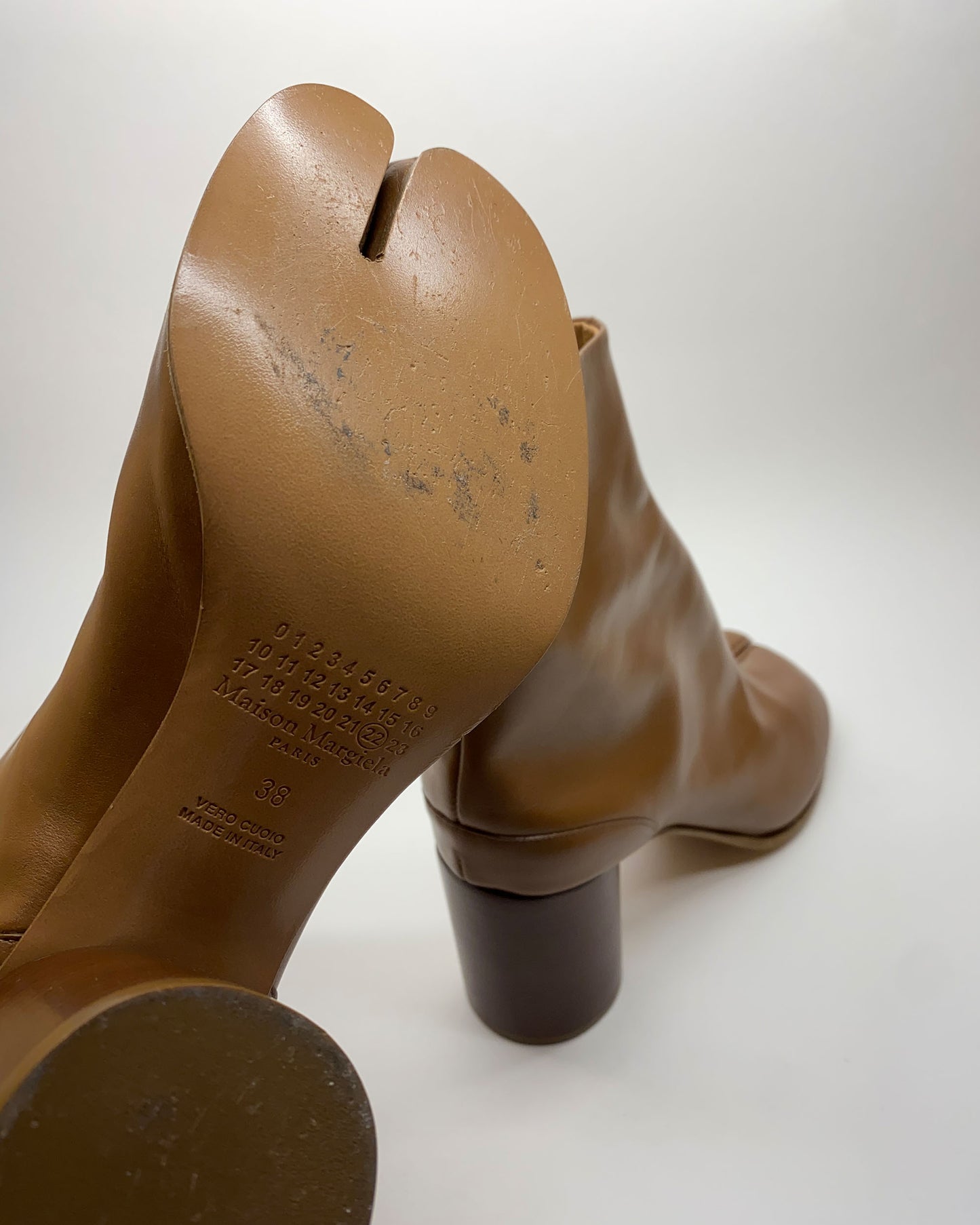 Maison Martin Margiela SS2019 Tabi Ankle Boots Brown