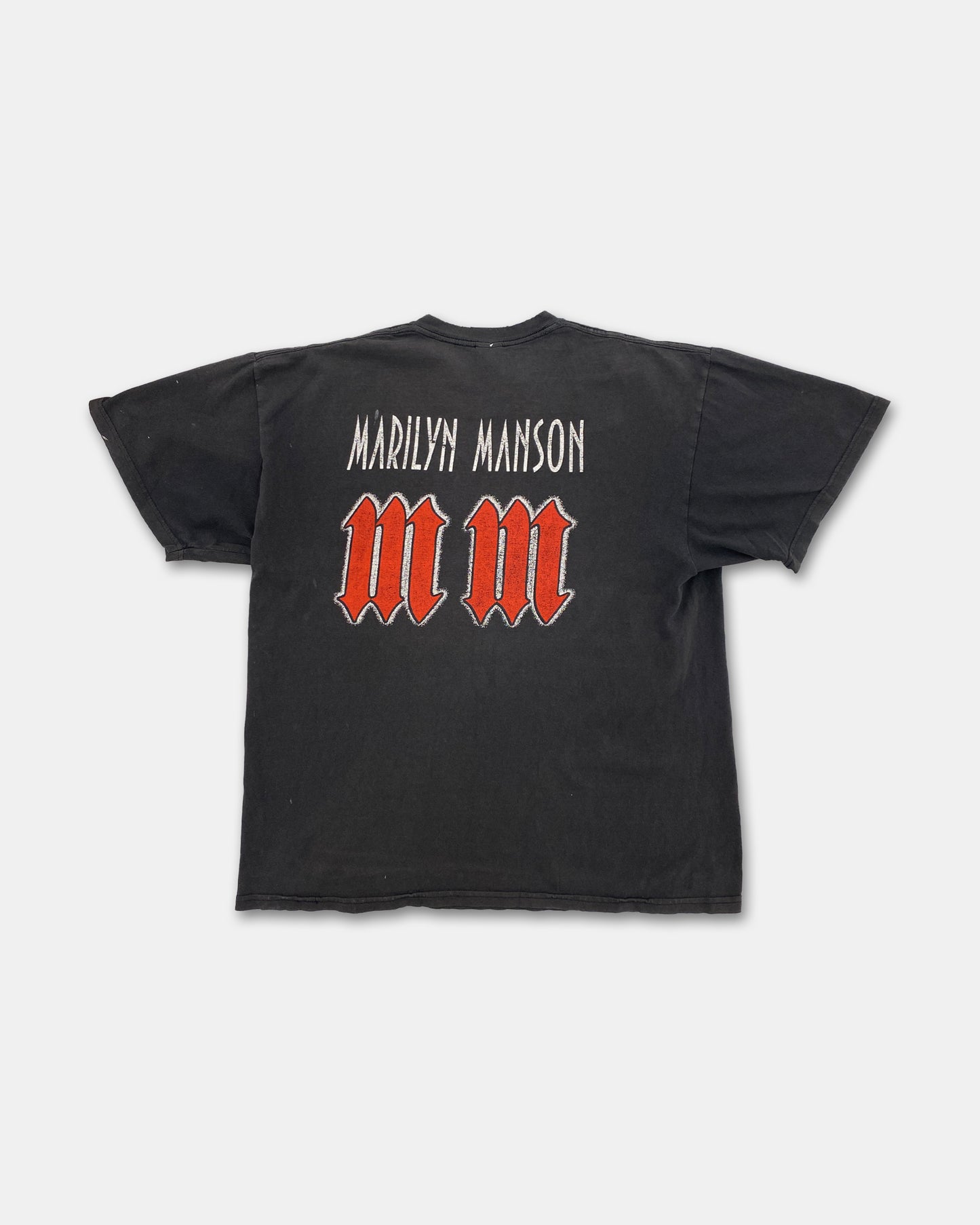 Marilyn Manson 2000s Trashed Band T-Shirt Black