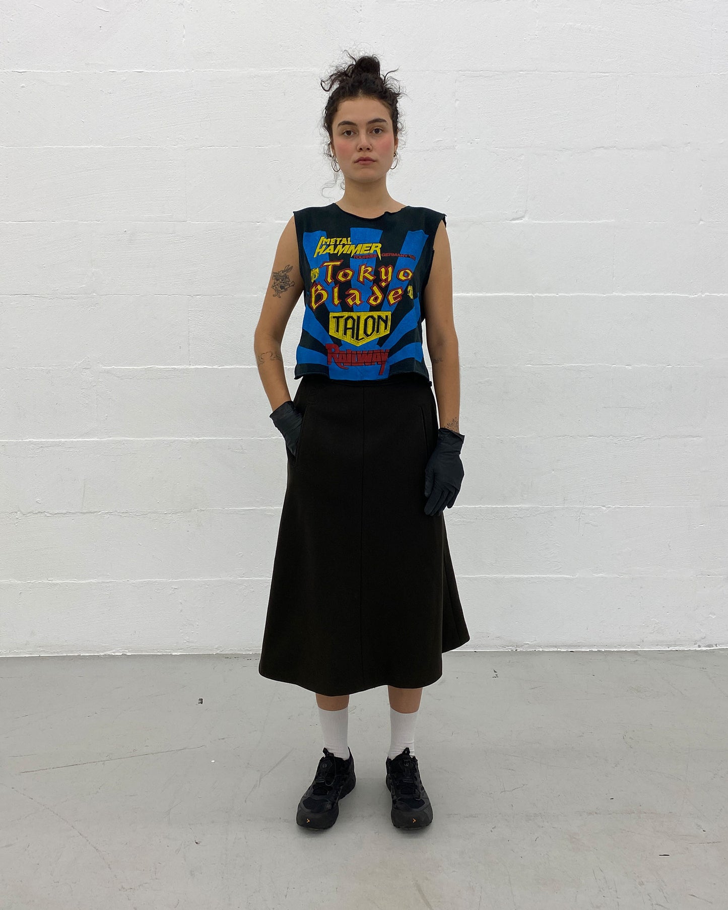 Bogner 1970s Wool Midi Skirt Brown