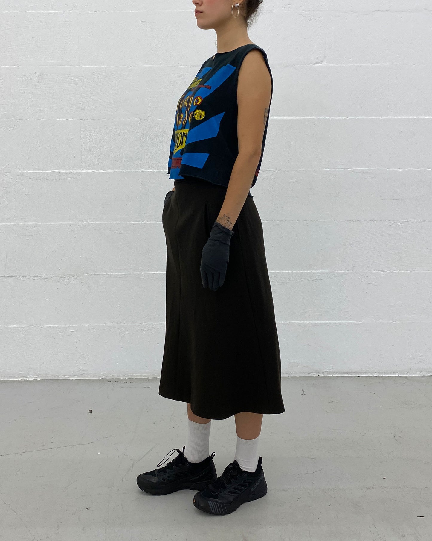 Bogner 1970s Wool Midi Skirt Brown