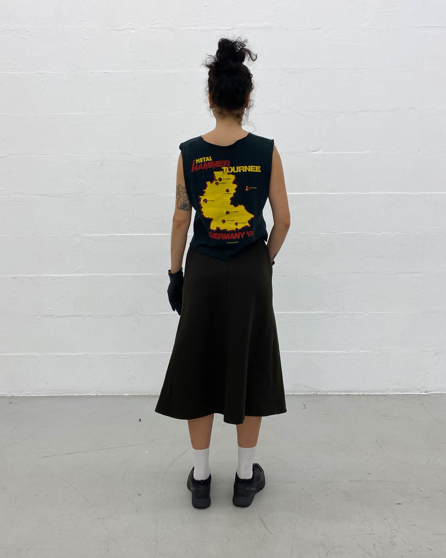 Bogner 1970s Wool Midi Skirt Brown