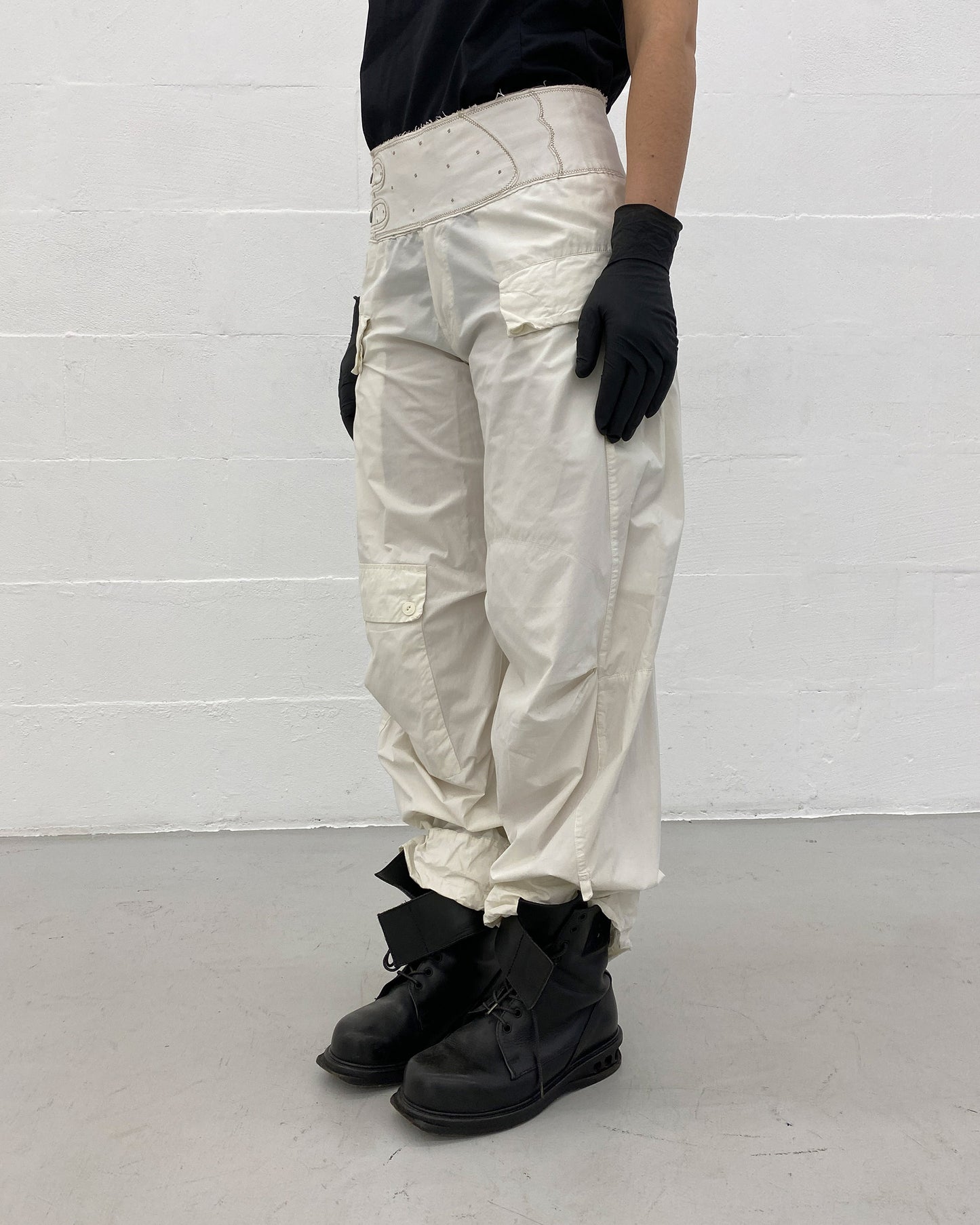 Marithé + François Girbaud 1990s Baggy Cargo Pants White