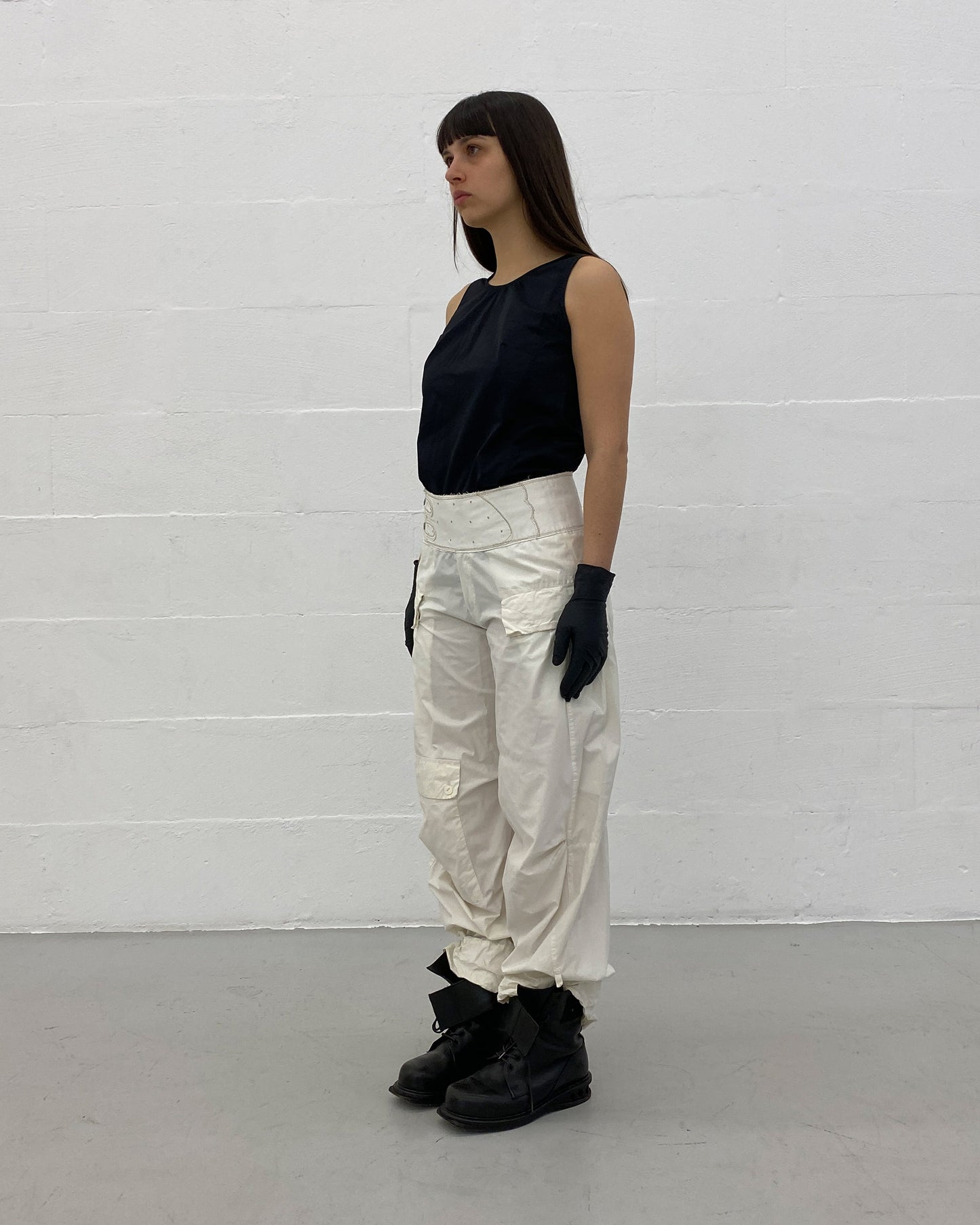 Marithé + François Girbaud 1990s Baggy Cargo Pants White