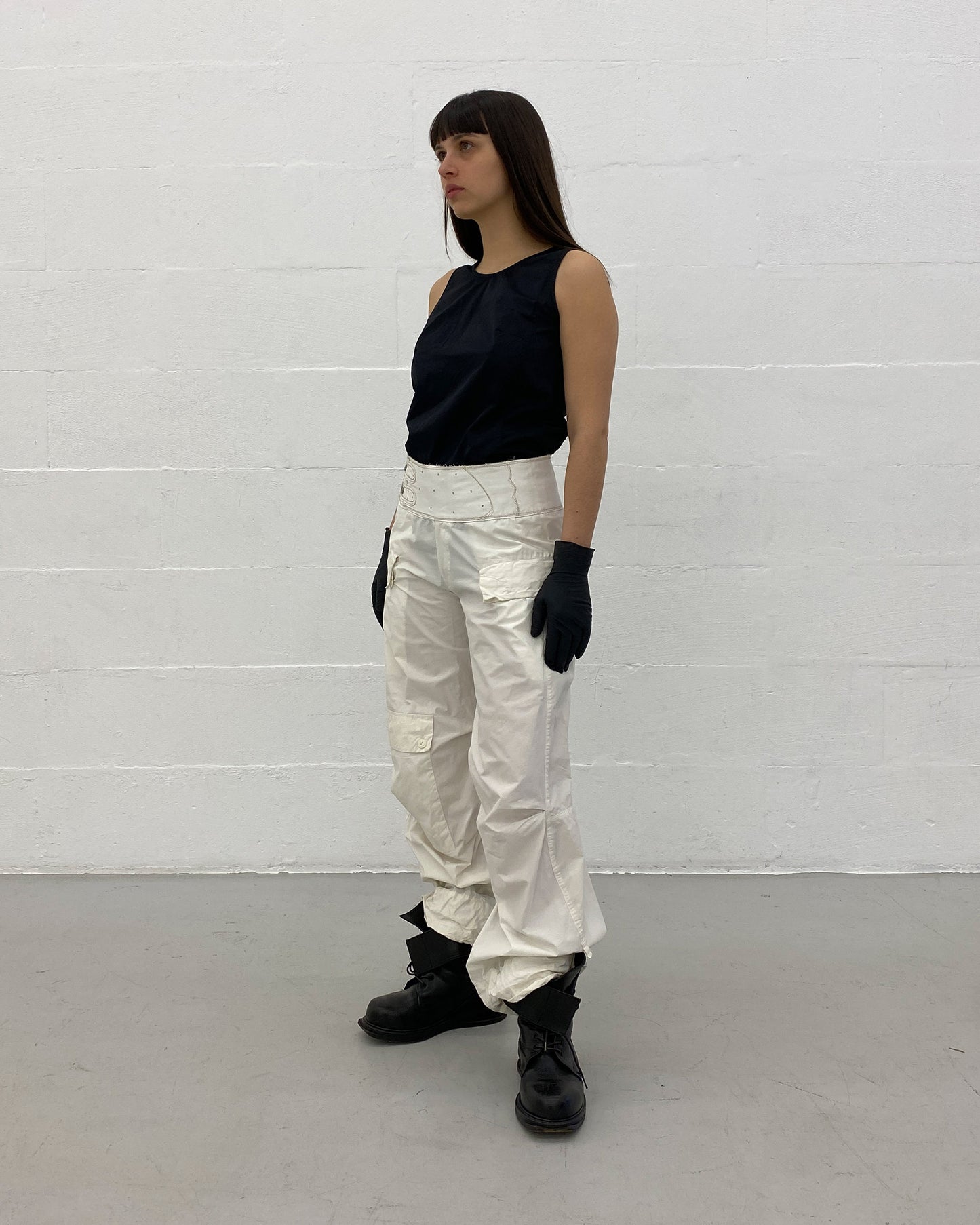 Marithé + François Girbaud 1990s Baggy Cargo Pants White