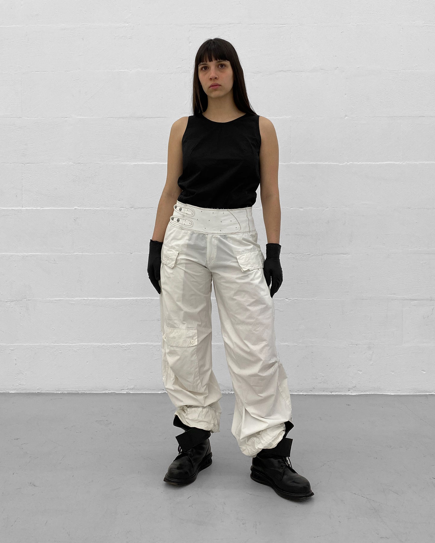 Marithé + François Girbaud 1990s Baggy Cargo Pants White