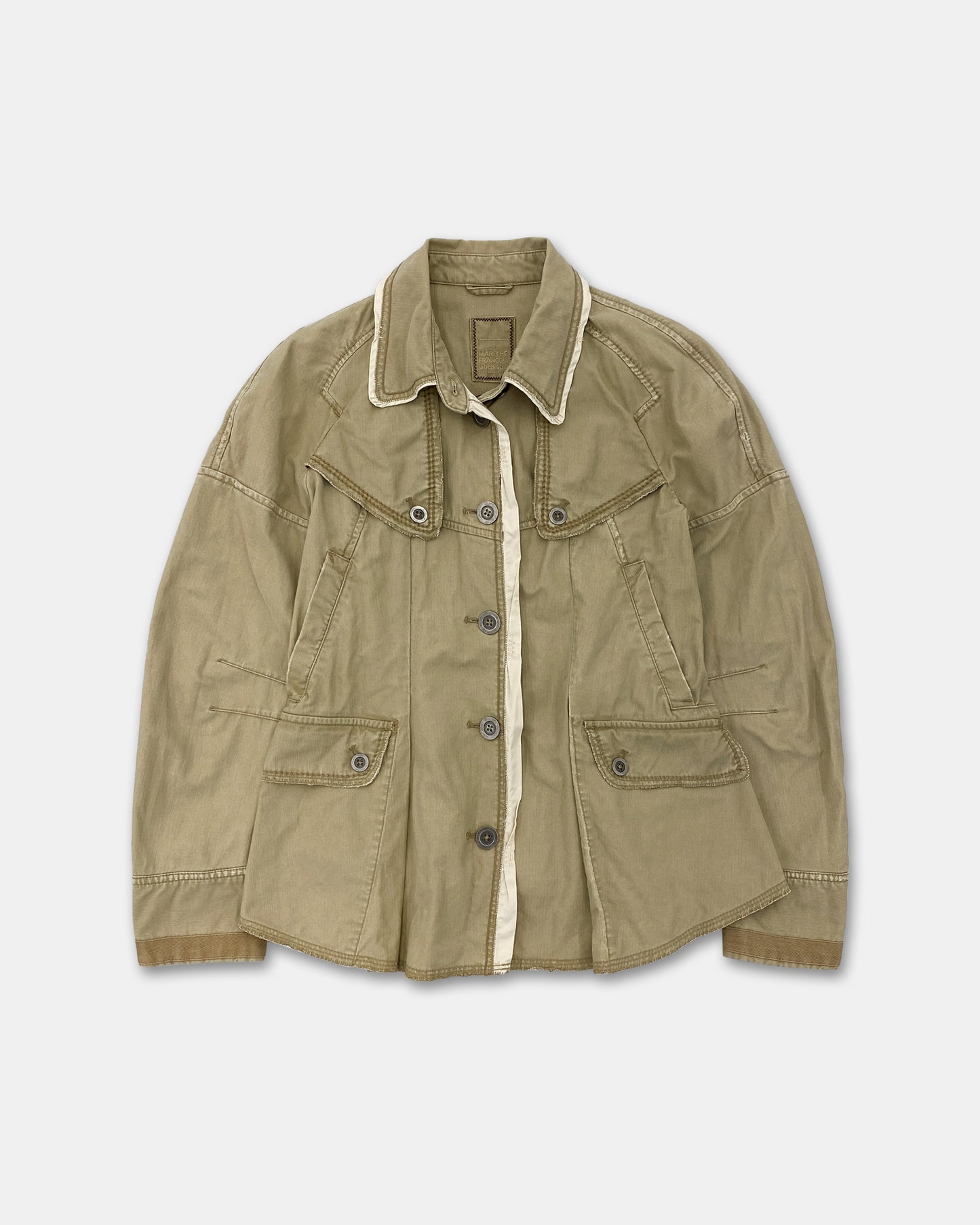 Marithé + François Girbaud 2000s Deconstructed Jacket Beige