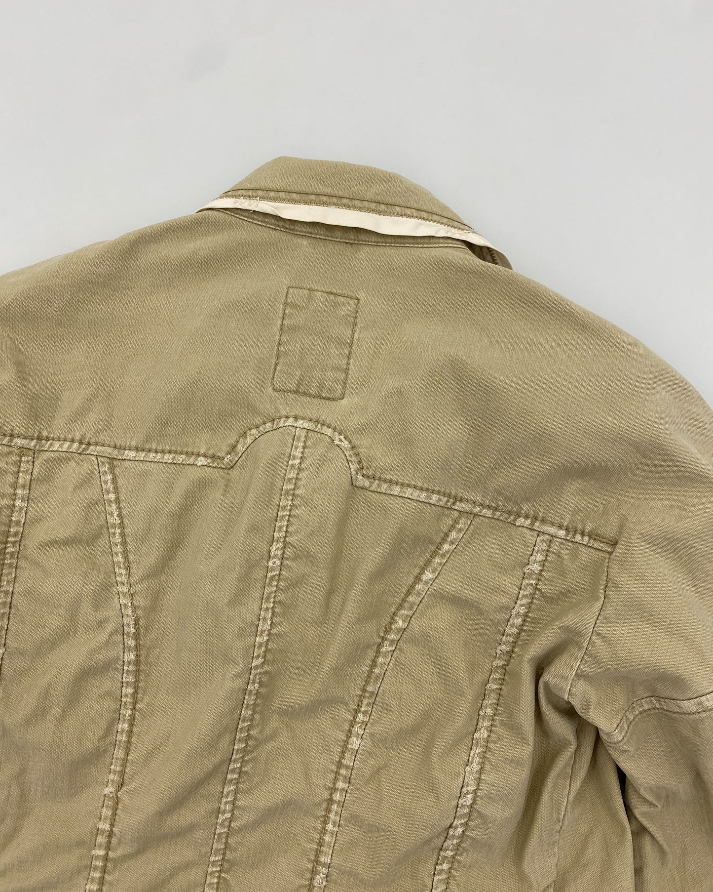 Marithé + François Girbaud 2000s Deconstructed Jacket Beige