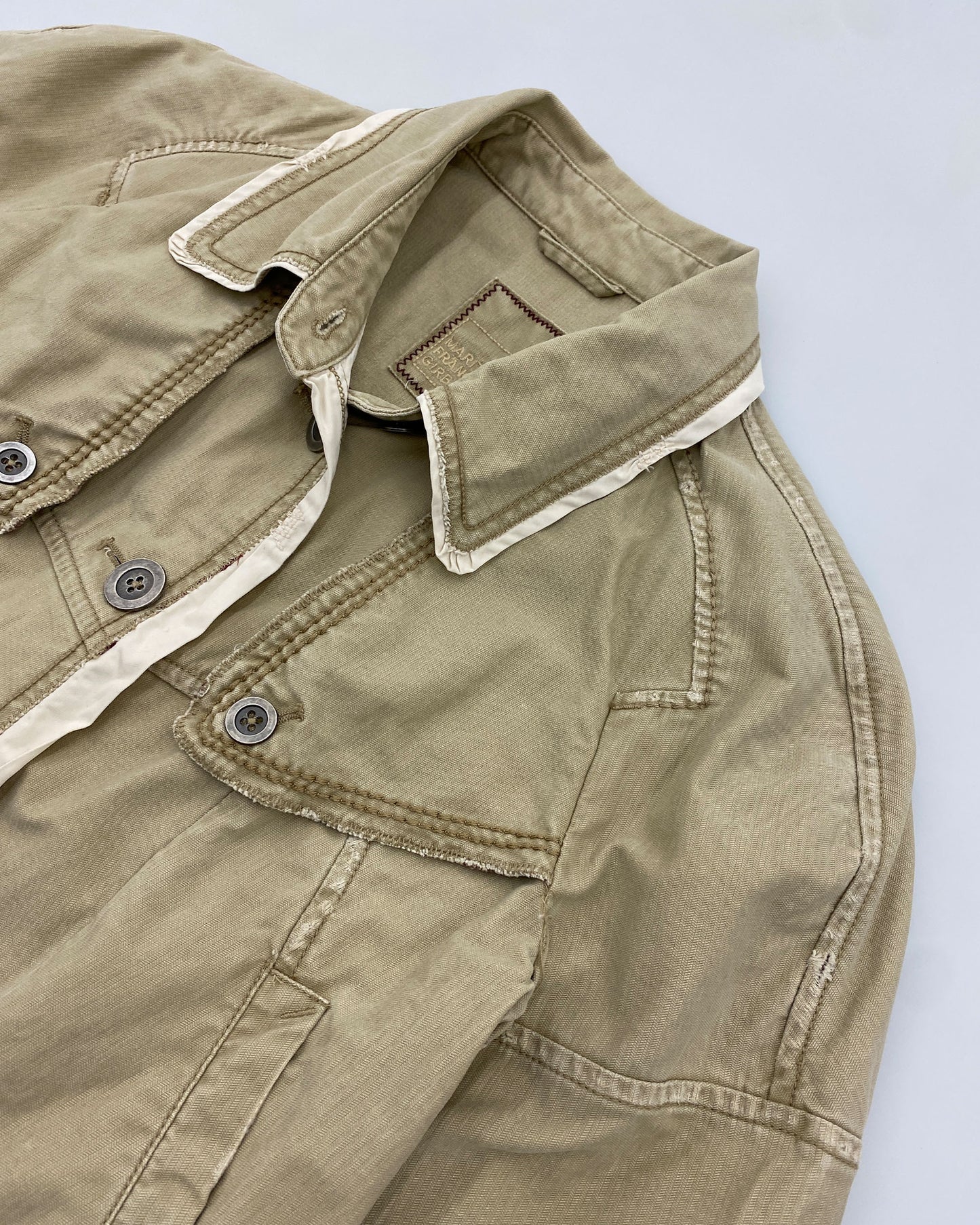 Marithé + François Girbaud 2000s Deconstructed Jacket Beige