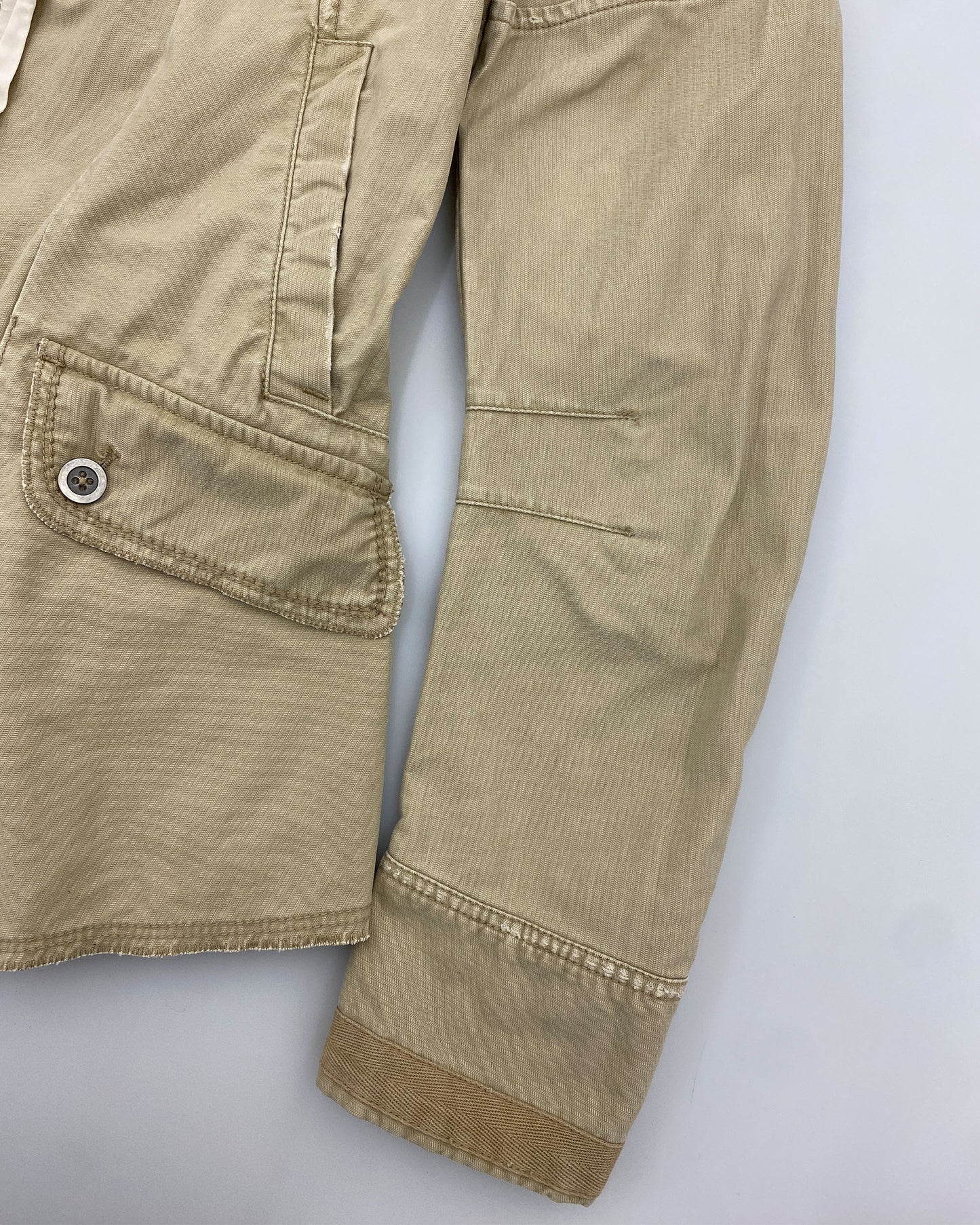 Marithé + François Girbaud 2000s Deconstructed Jacket Beige