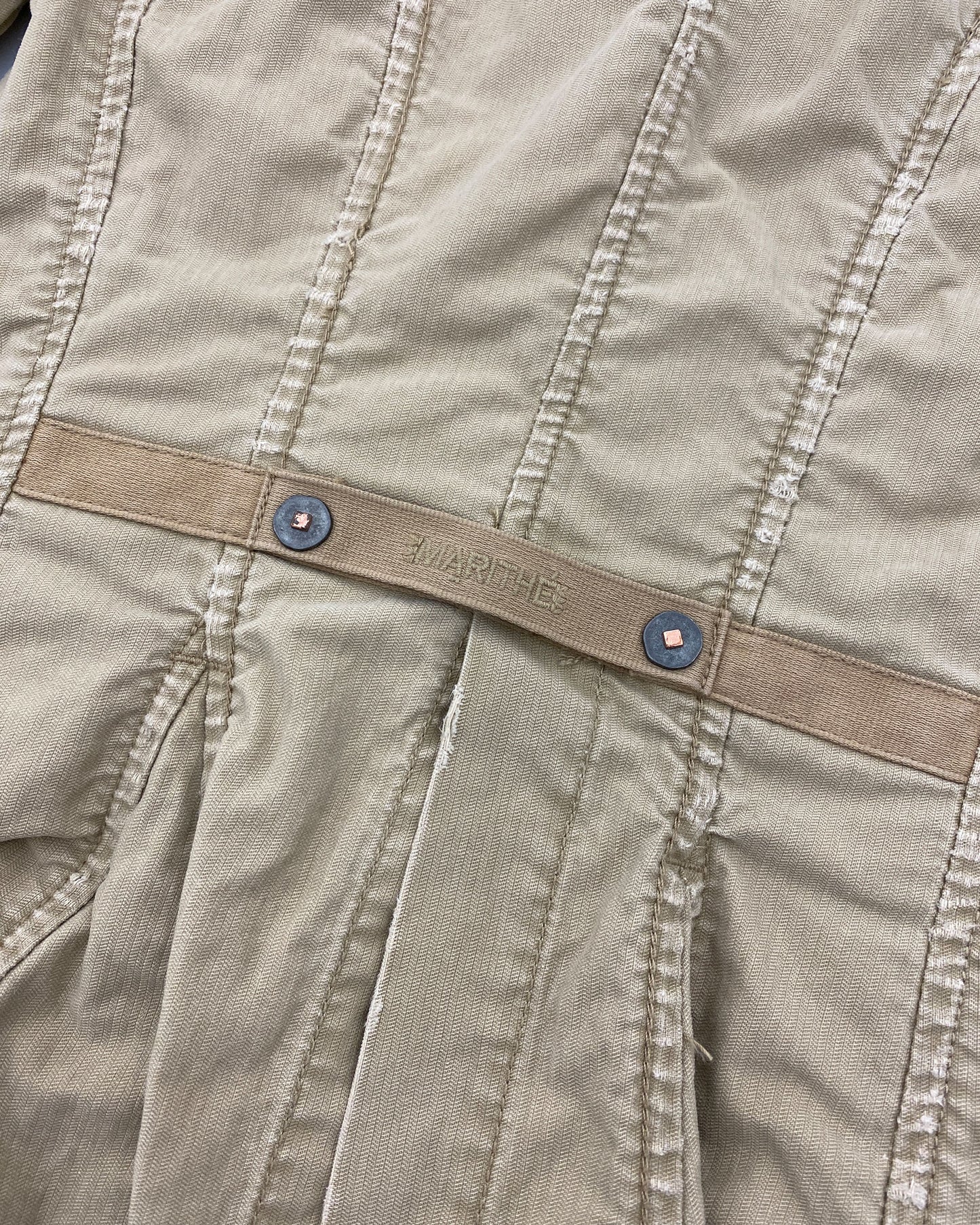 Marithé + François Girbaud 2000s Deconstructed Jacket Beige