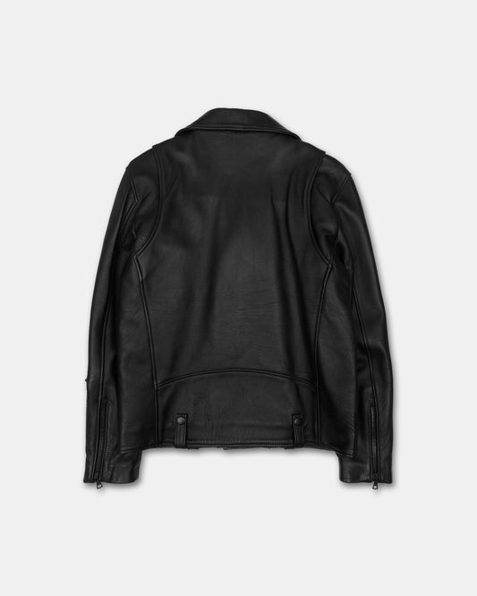 Miguel Ferriño 2020s Lambleather Riri Zip Biker Leather Jacket Black